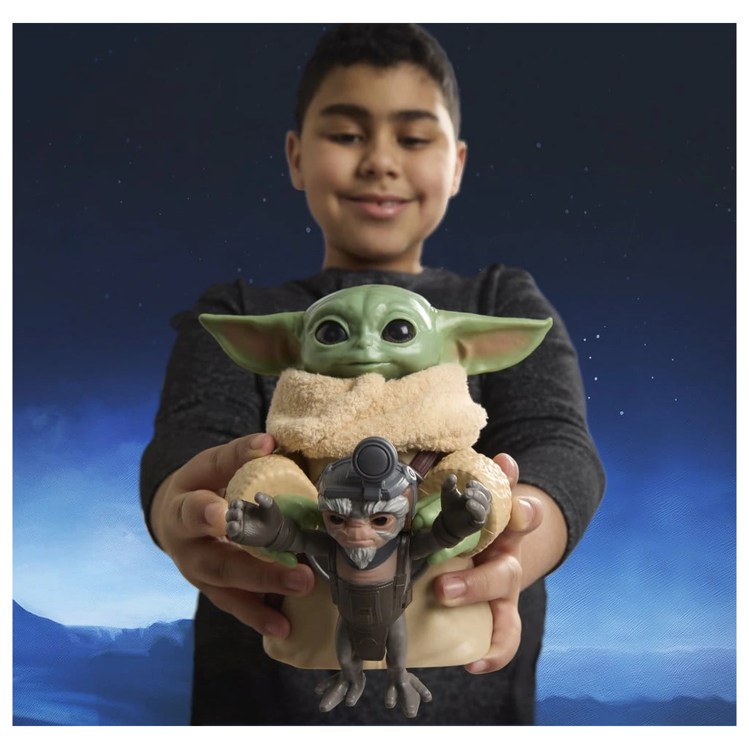 Star Wars: The Mandalorian & Grogu Elektronická akčná figúrka Huggin' Grogu & Anzellan 17 cm produktová fotografia