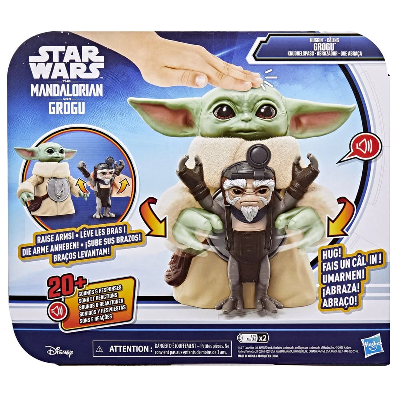Star Wars: The Mandalorian & Grogu Elektronická akčná figúrka Huggin' Grogu & Anzellan 17 cm produktová fotografia