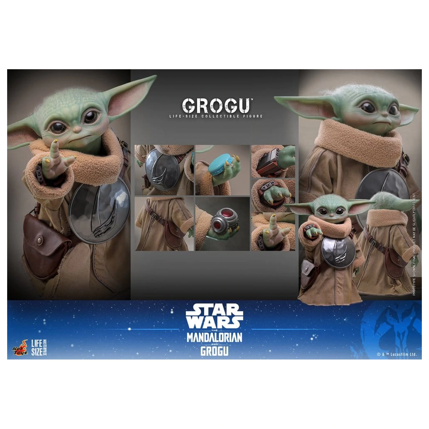 Star Wars: The Mandalorian & Grogu životná veľkosť figúrka Grogu 38 cm produktová fotografia