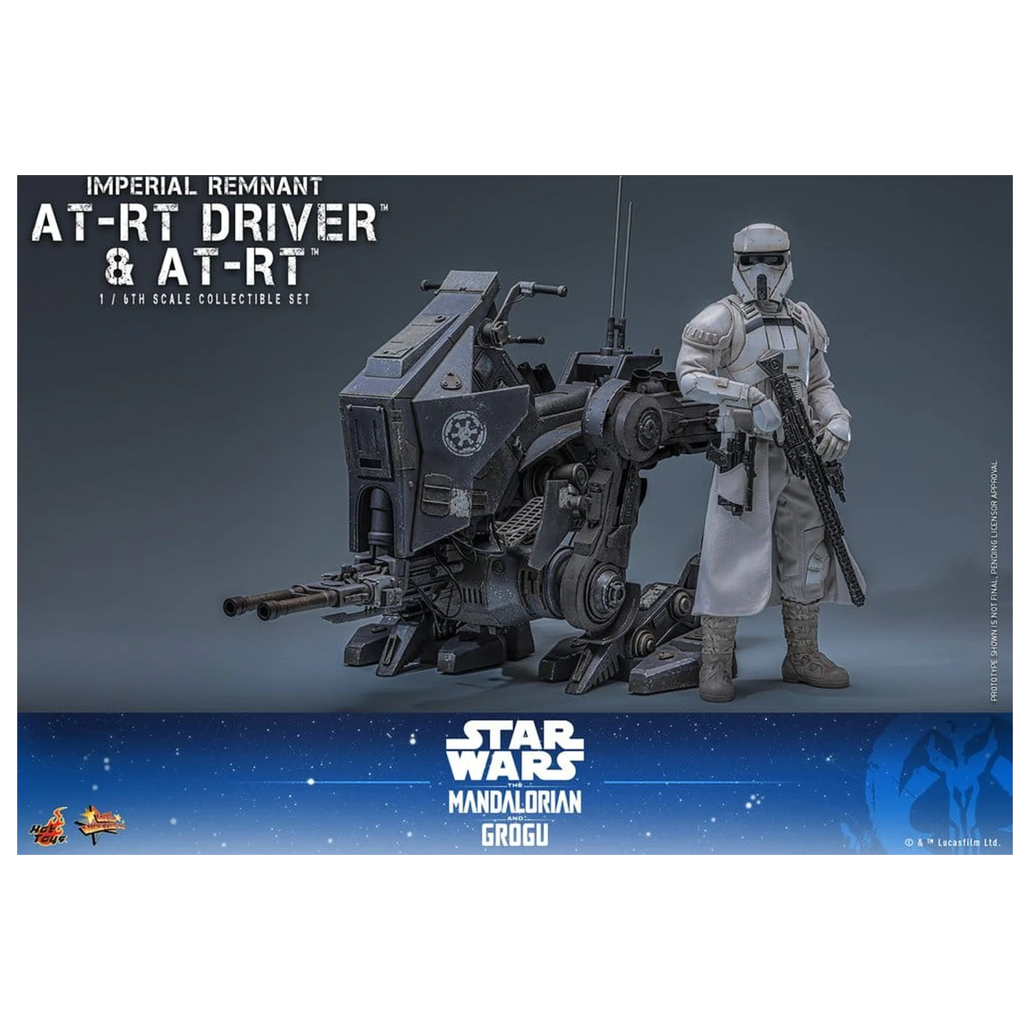 Star Wars: The Mandalorian & Grogu Movie Masterpiece akčná figúrka set 1/6 Imperial Remnant AT-RT Driver & AT-RT 60 cm produktová fotografia