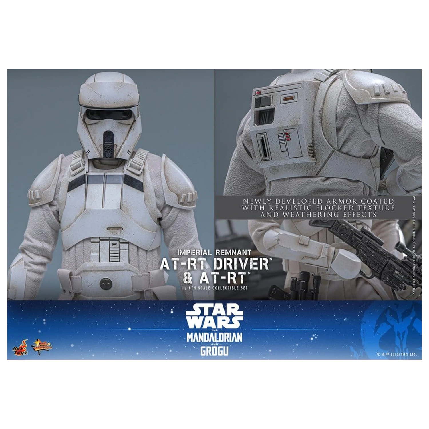 Star Wars: The Mandalorian & Grogu Movie Masterpiece akčná figúrka set 1/6 Imperial Remnant AT-RT Driver & AT-RT 60 cm produktová fotografia