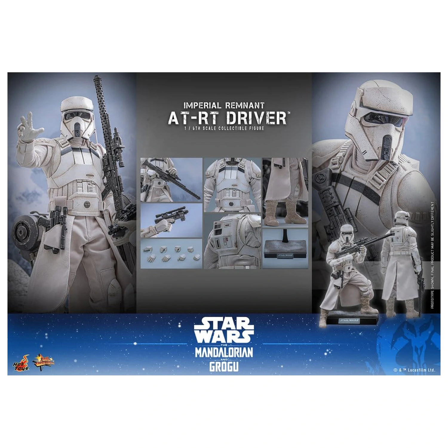 Star Wars: The Mandalorian & Grogu Movie Masterpiece akčná figúrka set 1/6 Imperial Remnant AT-RT Driver & AT-RT 60 cm produktová fotografia