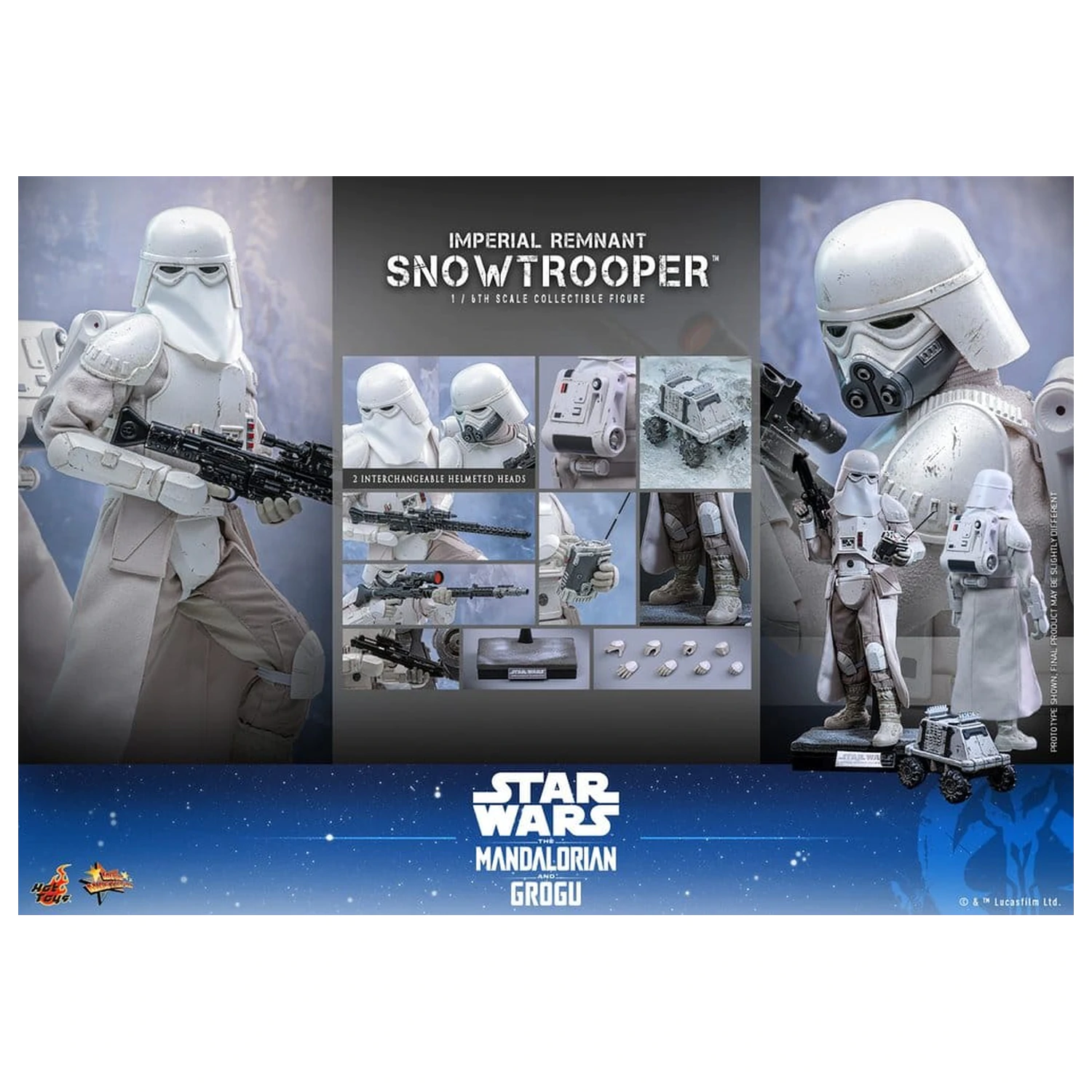 Star Wars: The Mandalorian & Grogu Movie Masterpiece akčná figúrka 1/6 Imperial Remnant Snowtrooper 30 cm produktová fotografia