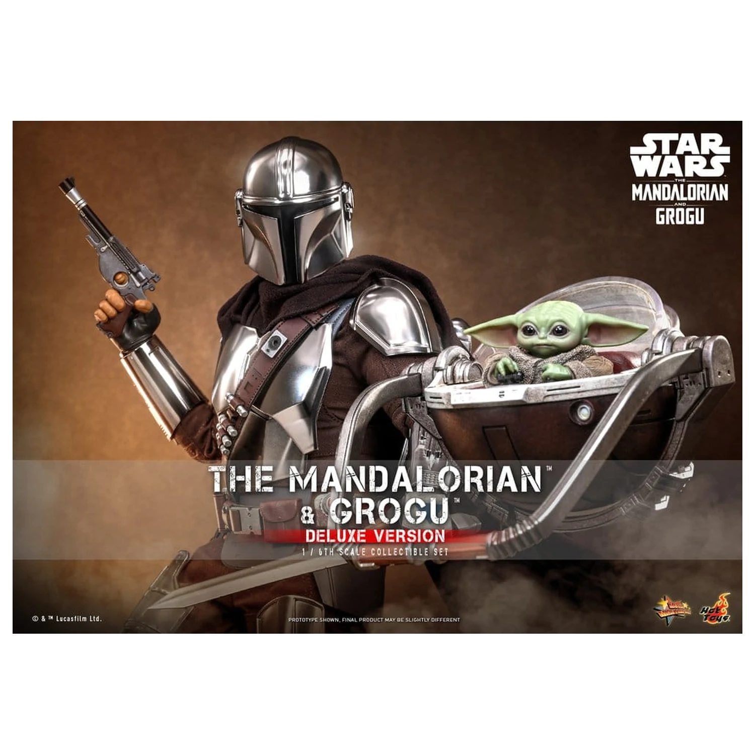 Star Wars: The Mandalorian & Grogu Movie Masterpiece akčná figúrka 1/6 The Mandalorian and Grogu (Deluxe Version) 31 cm produktová fotografia