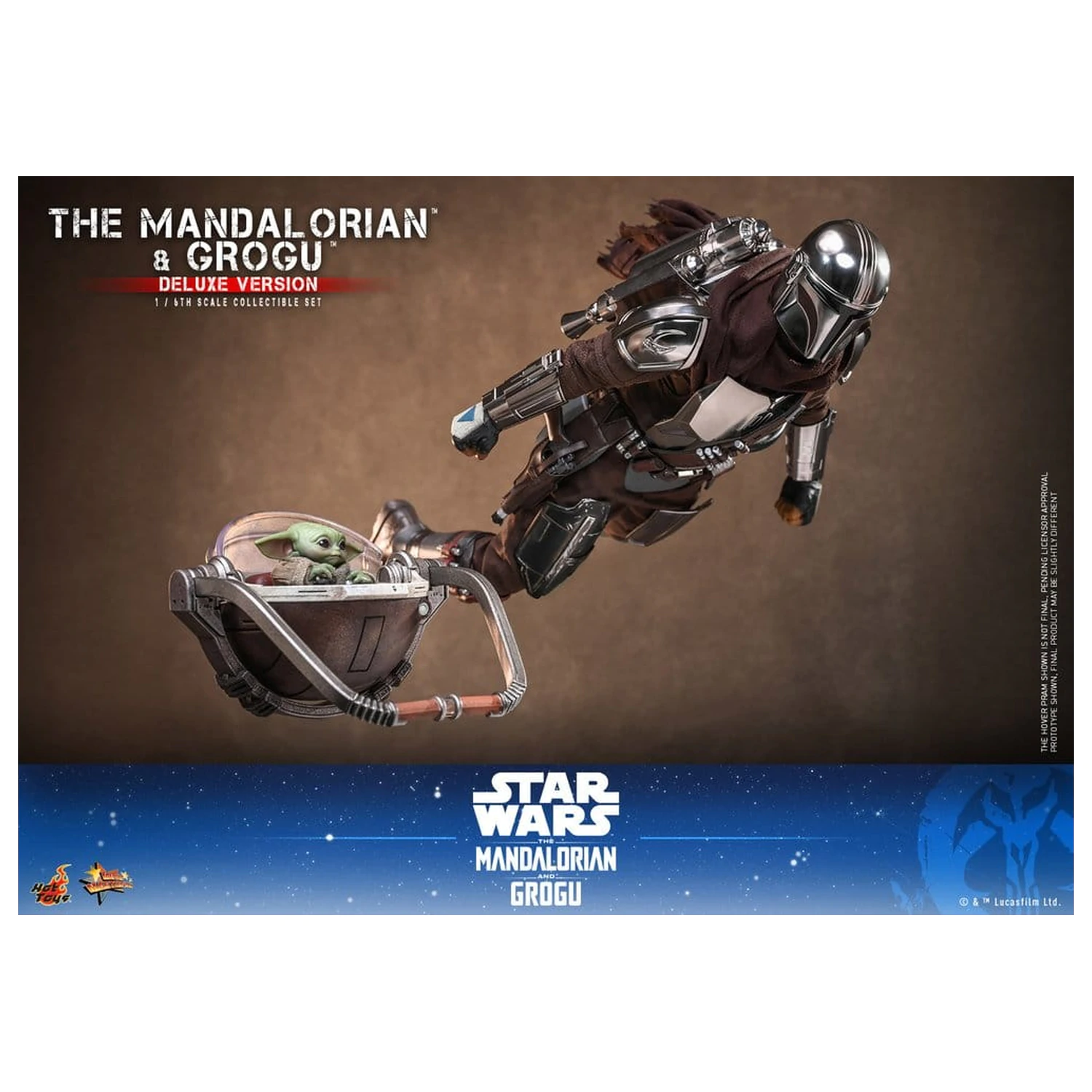 Star Wars: The Mandalorian & Grogu Movie Masterpiece akčná figúrka 1/6 The Mandalorian and Grogu (Deluxe Version) 31 cm produktová fotografia