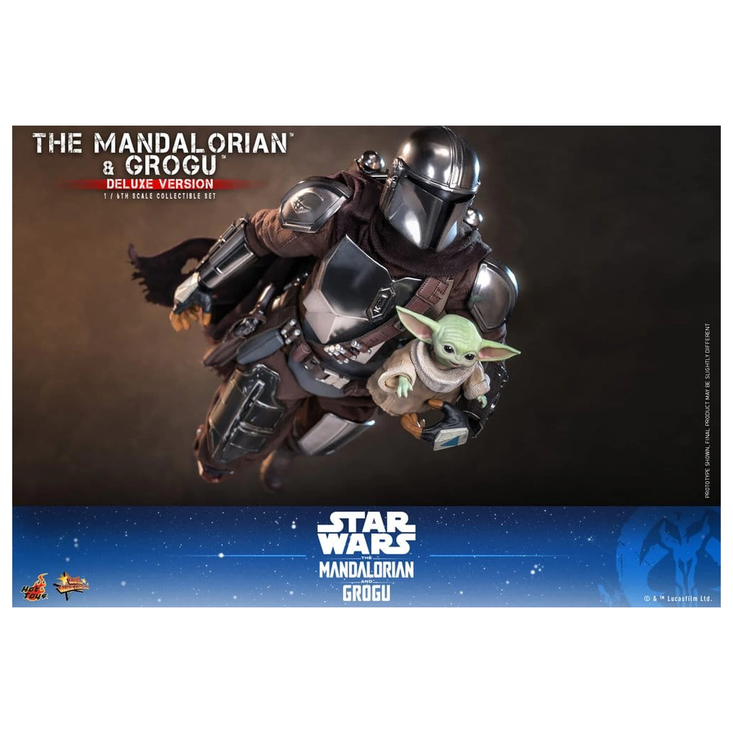 Star Wars: The Mandalorian & Grogu Movie Masterpiece akčná figúrka 1/6 The Mandalorian and Grogu (Deluxe Version) 31 cm produktová fotografia