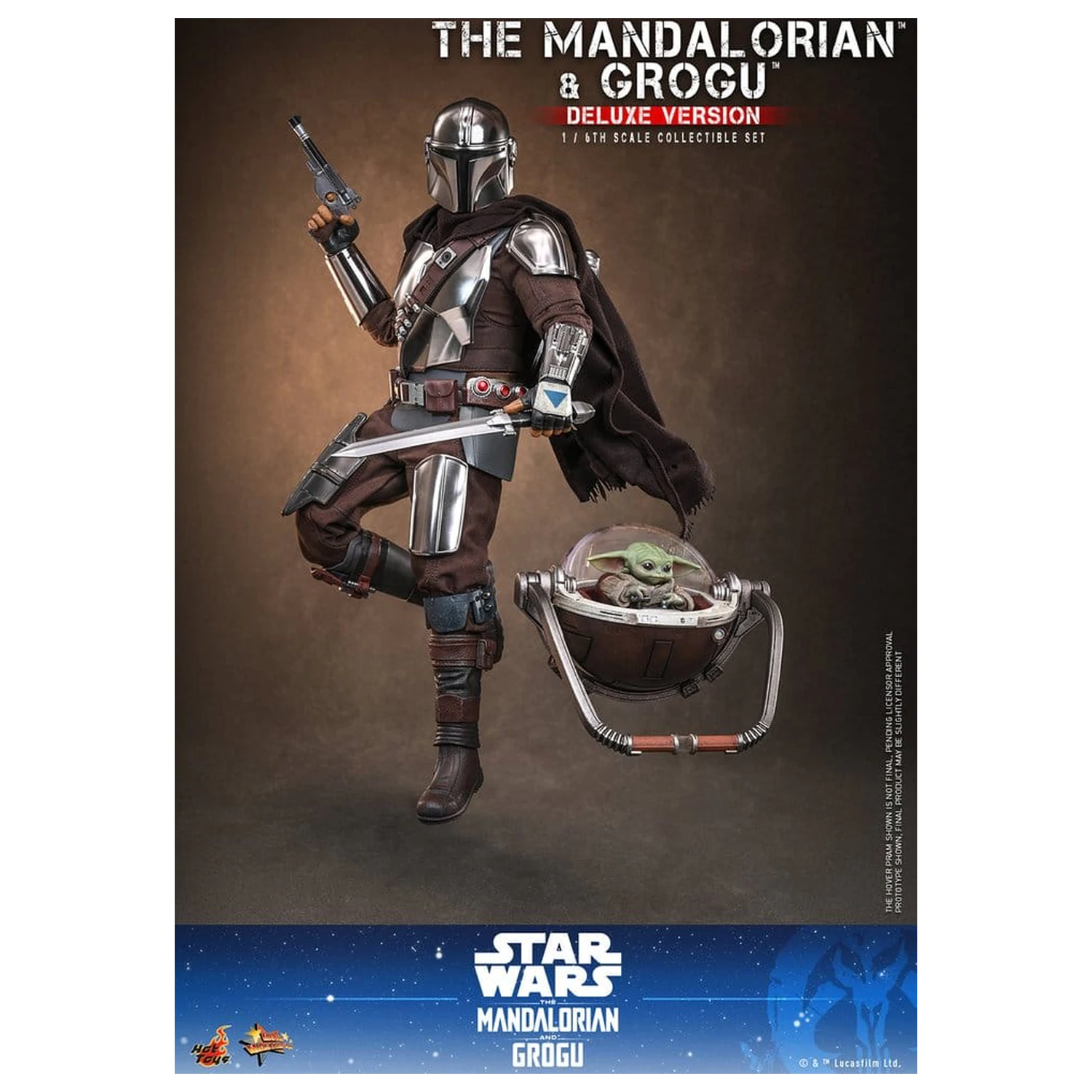 Star Wars: The Mandalorian & Grogu Movie Masterpiece akčná figúrka 1/6 The Mandalorian and Grogu (Deluxe Version) 31 cm produktová fotografia