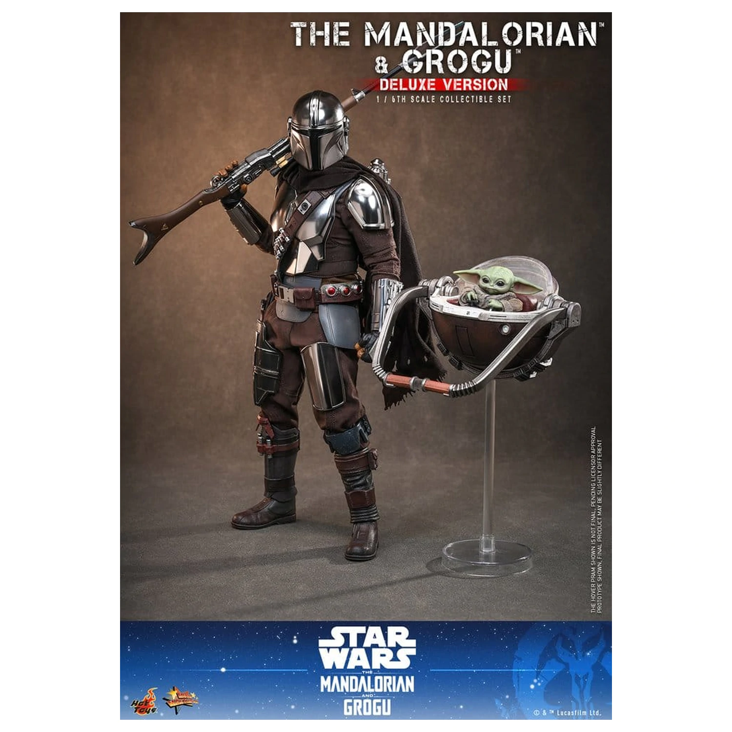 Star Wars: The Mandalorian & Grogu Movie Masterpiece akčná figúrka 1/6 The Mandalorian and Grogu (Deluxe Version) 31 cm produktová fotografia