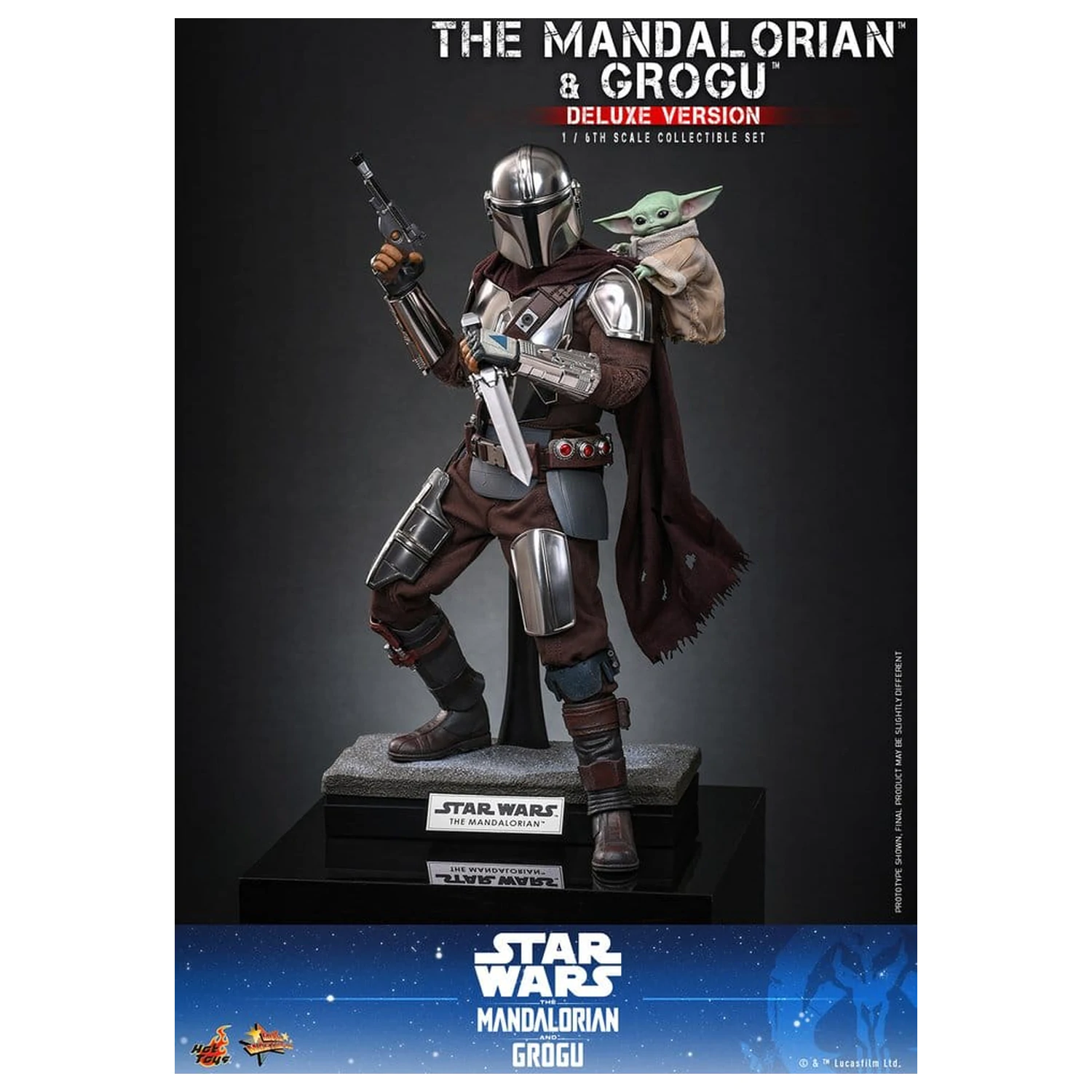 Star Wars: The Mandalorian & Grogu Movie Masterpiece akčná figúrka 1/6 The Mandalorian and Grogu (Deluxe Version) 31 cm produktová fotografia