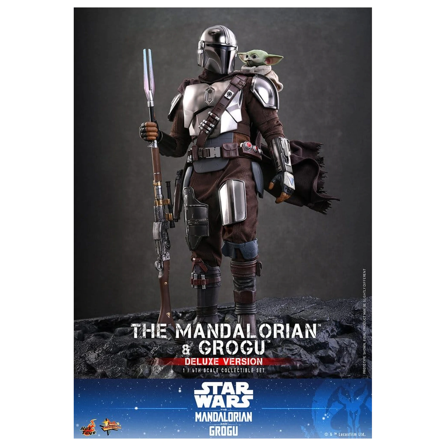 Star Wars: The Mandalorian & Grogu Movie Masterpiece akčná figúrka 1/6 The Mandalorian and Grogu (Deluxe Version) 31 cm produktová fotografia