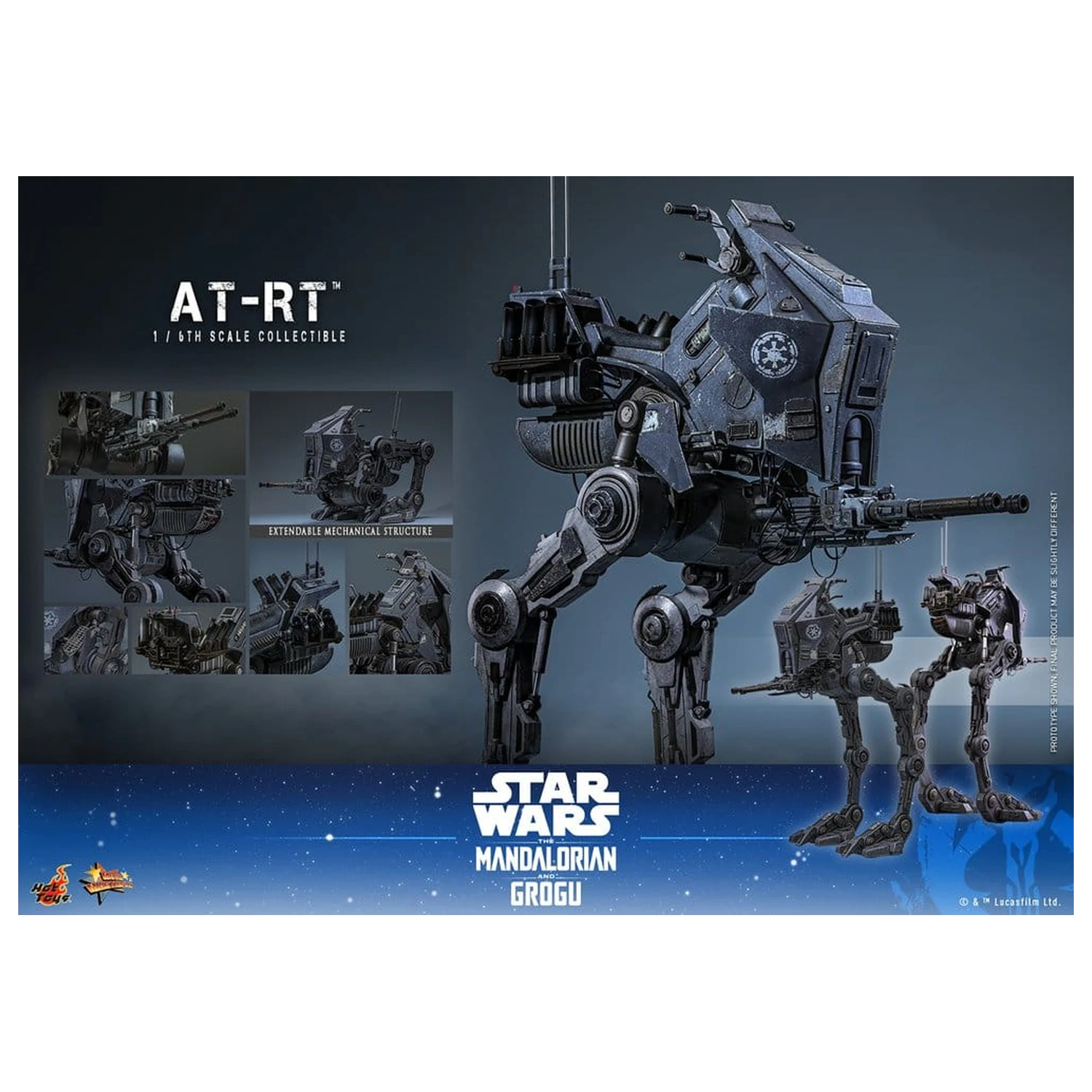 Star Wars: The Mandalorian & Grogu Movie Masterpiece Vozidlo 1/6 AT-RT 60 cm produktová fotografia
