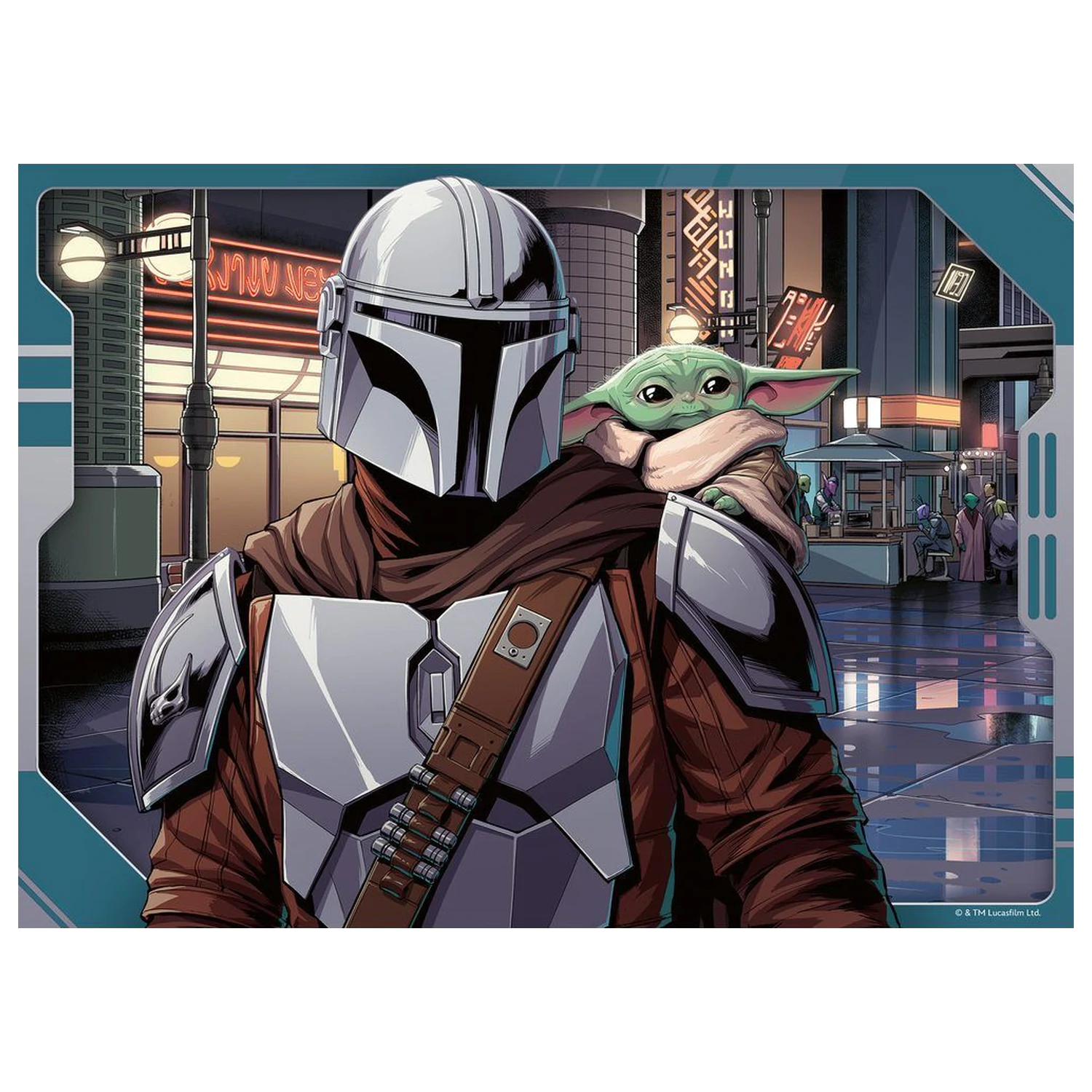 Star Wars The Mandalorian & Grogu puzzle 4x100ks produktová fotografia