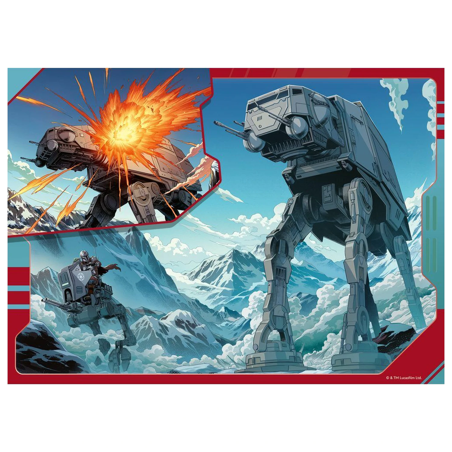Star Wars The Mandalorian & Grogu puzzle 4x100ks produktová fotografia