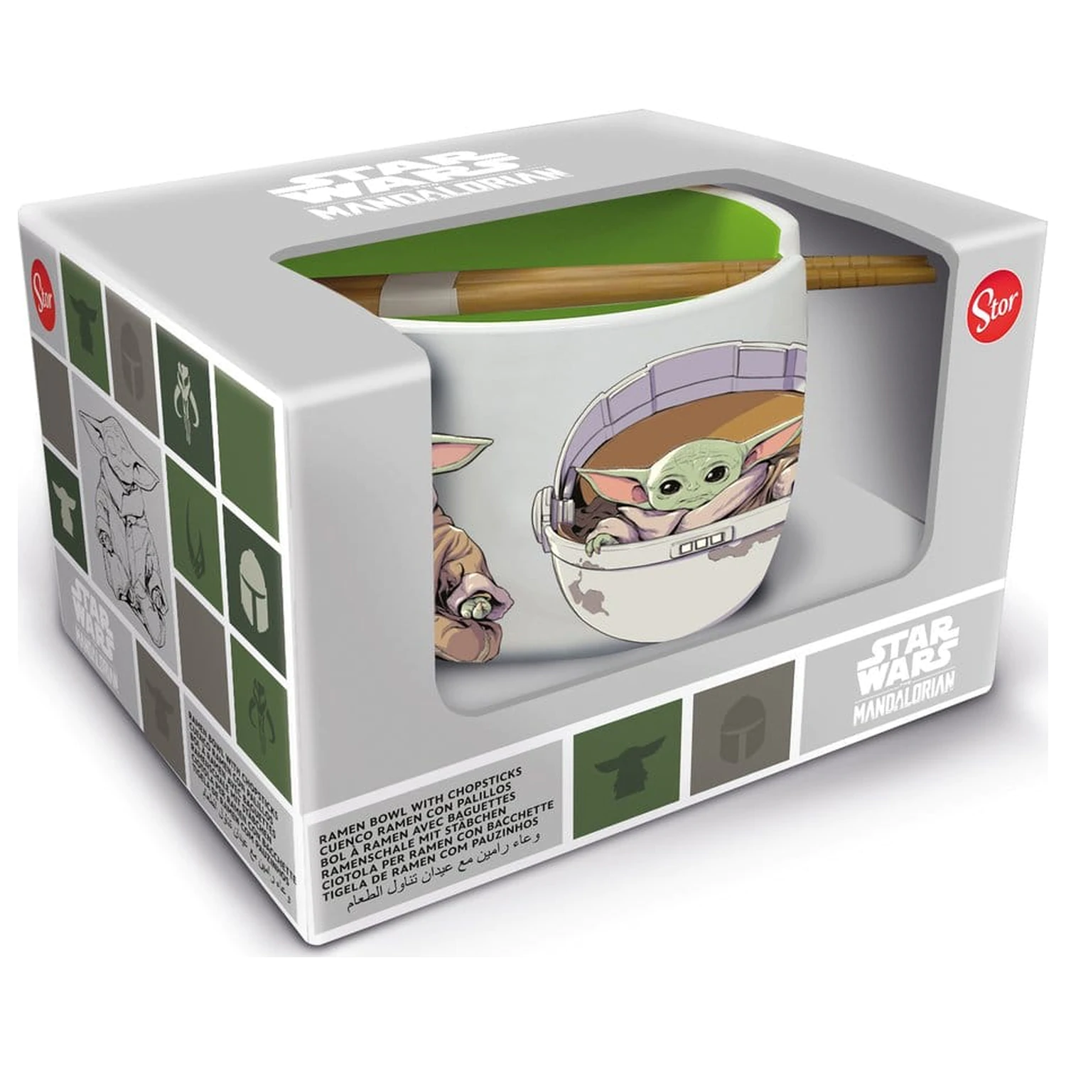 Star Wars: The Mandalorian miska na ramen s paličkami Grogu produktová fotografia