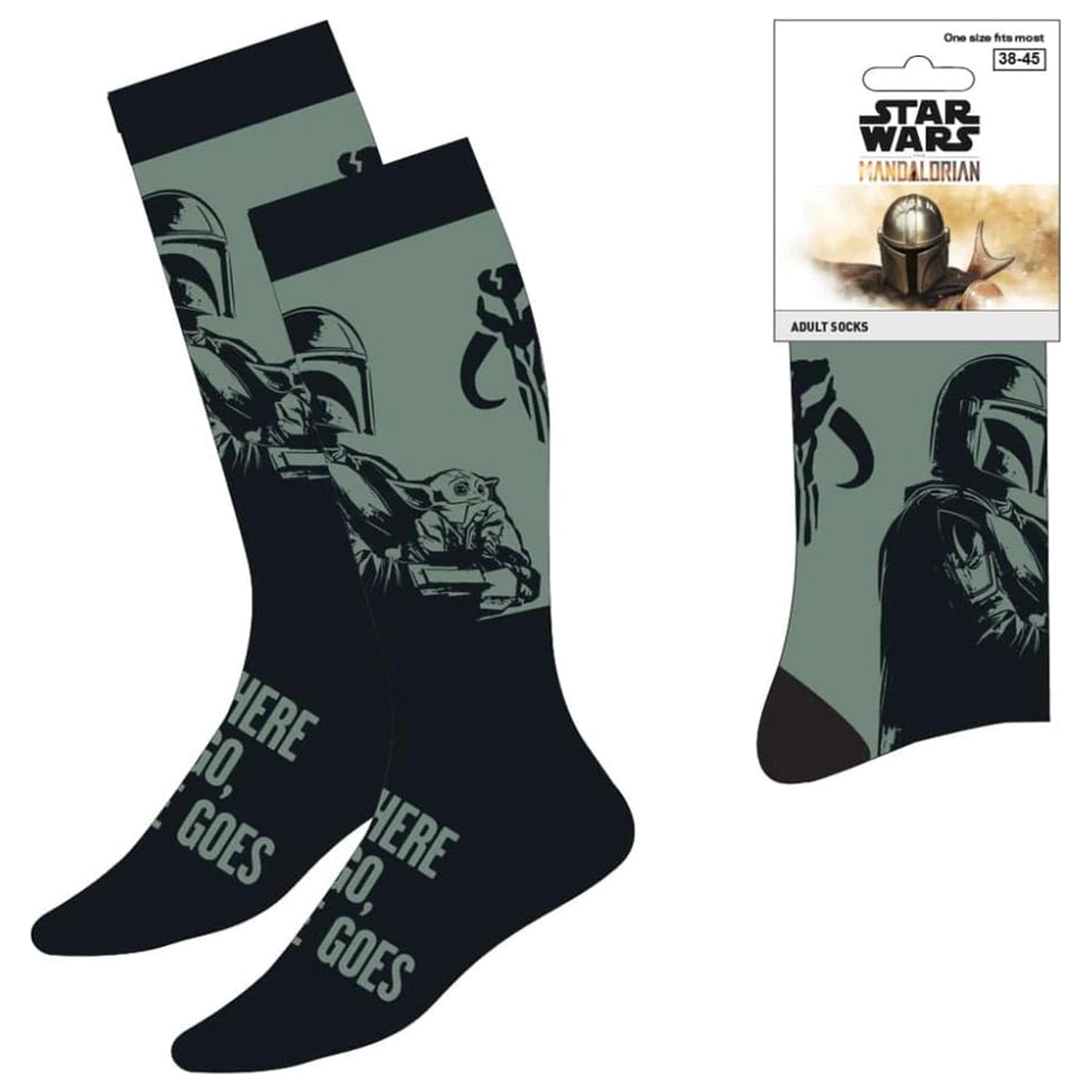 Star Wars: The Mandalorian Ponožky Mandalorian & Grogu 38-45 produktová fotografia