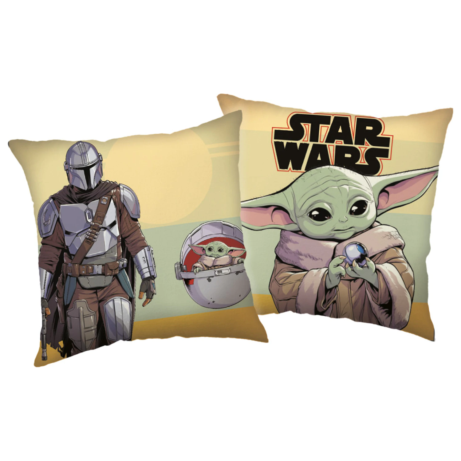 Star Wars The Mandalorian vankúš, dekoračný vankúš 40x40 cm produktová fotografia
