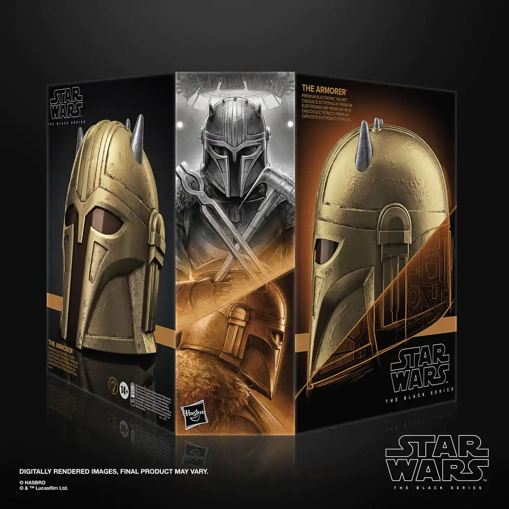 Star Wars The Mandalorian The Armorer prémiová elektronická prilba produktová fotografia
