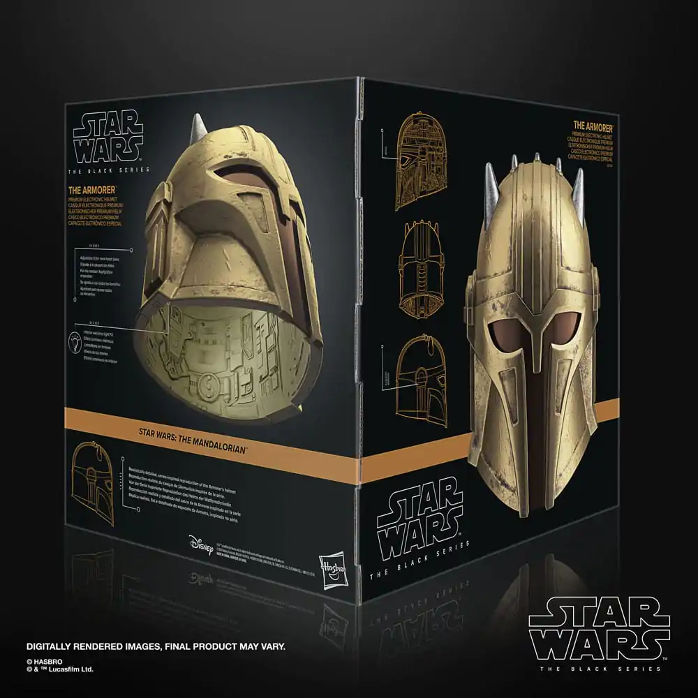 Star Wars The Mandalorian The Armorer prémiová elektronická prilba produktová fotografia