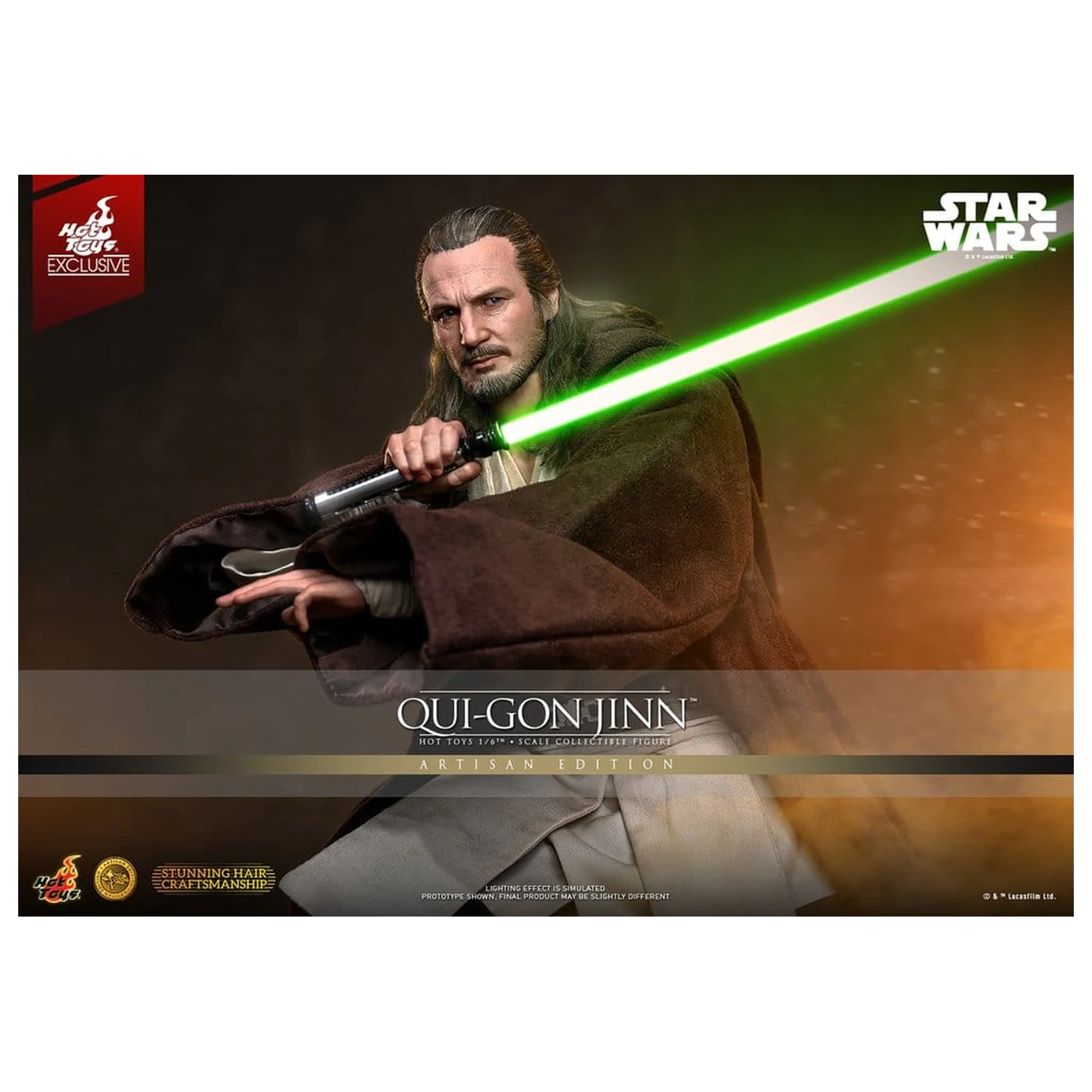 Star Wars: The Phantom Menace Movie Masterpiece akčná figúrka 1/6 Qui-Gon Jinn (Artisan Edition) Hot Toys Exclusive 32 cm produktová fotografia