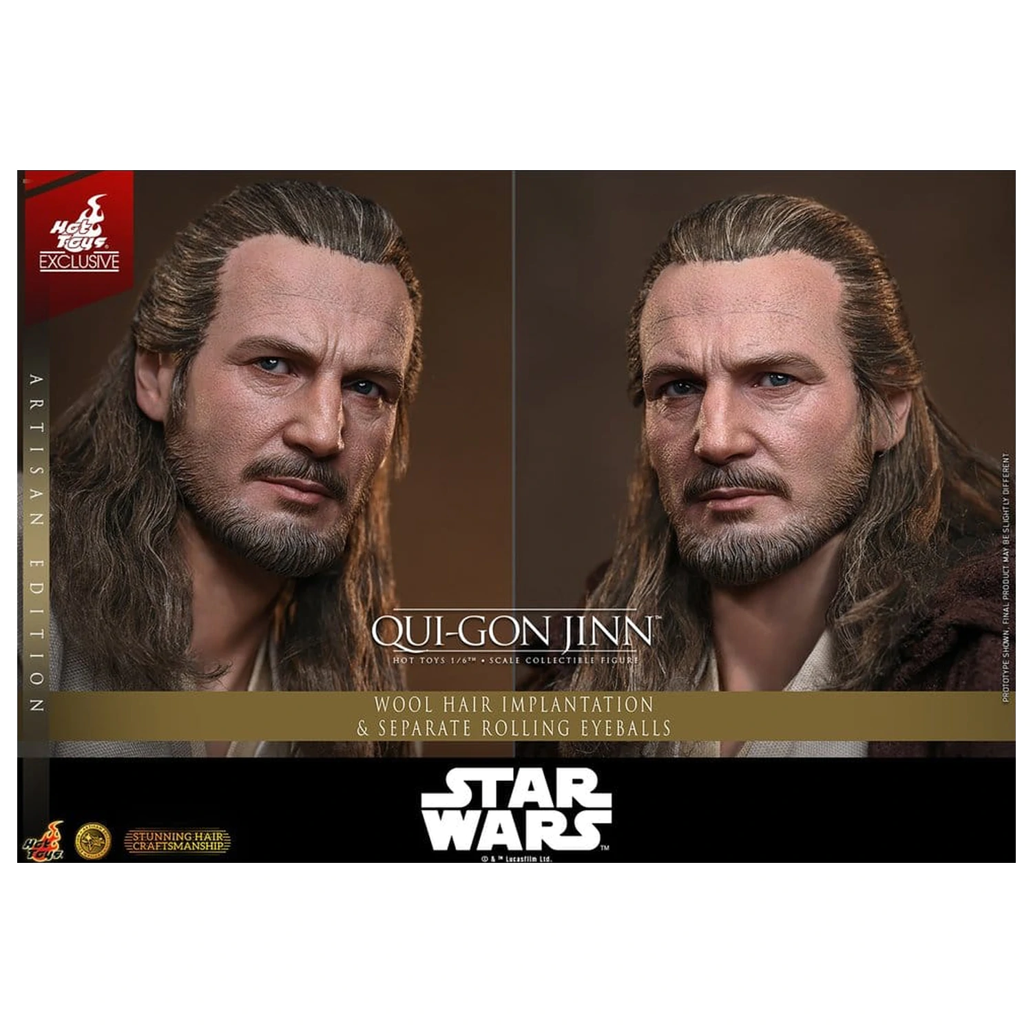 Star Wars: The Phantom Menace Movie Masterpiece akčná figúrka 1/6 Qui-Gon Jinn (Artisan Edition) Hot Toys Exclusive 32 cm produktová fotografia