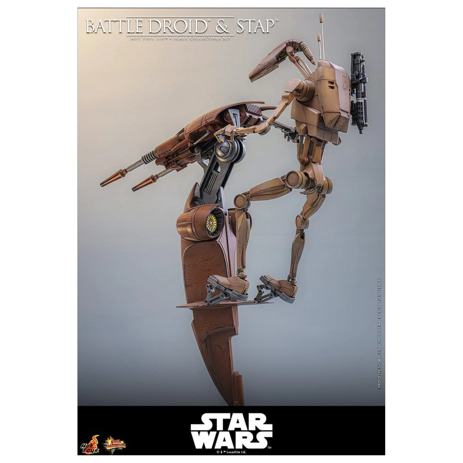 Star Wars: The Phantom Menace Movie Masterpiece Action Figure Set 1/6 Battle Droid & STAP 32 cm produktová fotografia