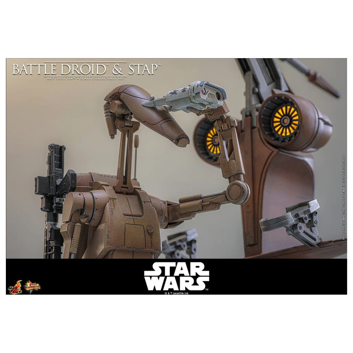 Star Wars: The Phantom Menace Movie Masterpiece Action Figure Set 1/6 Battle Droid & STAP 32 cm produktová fotografia