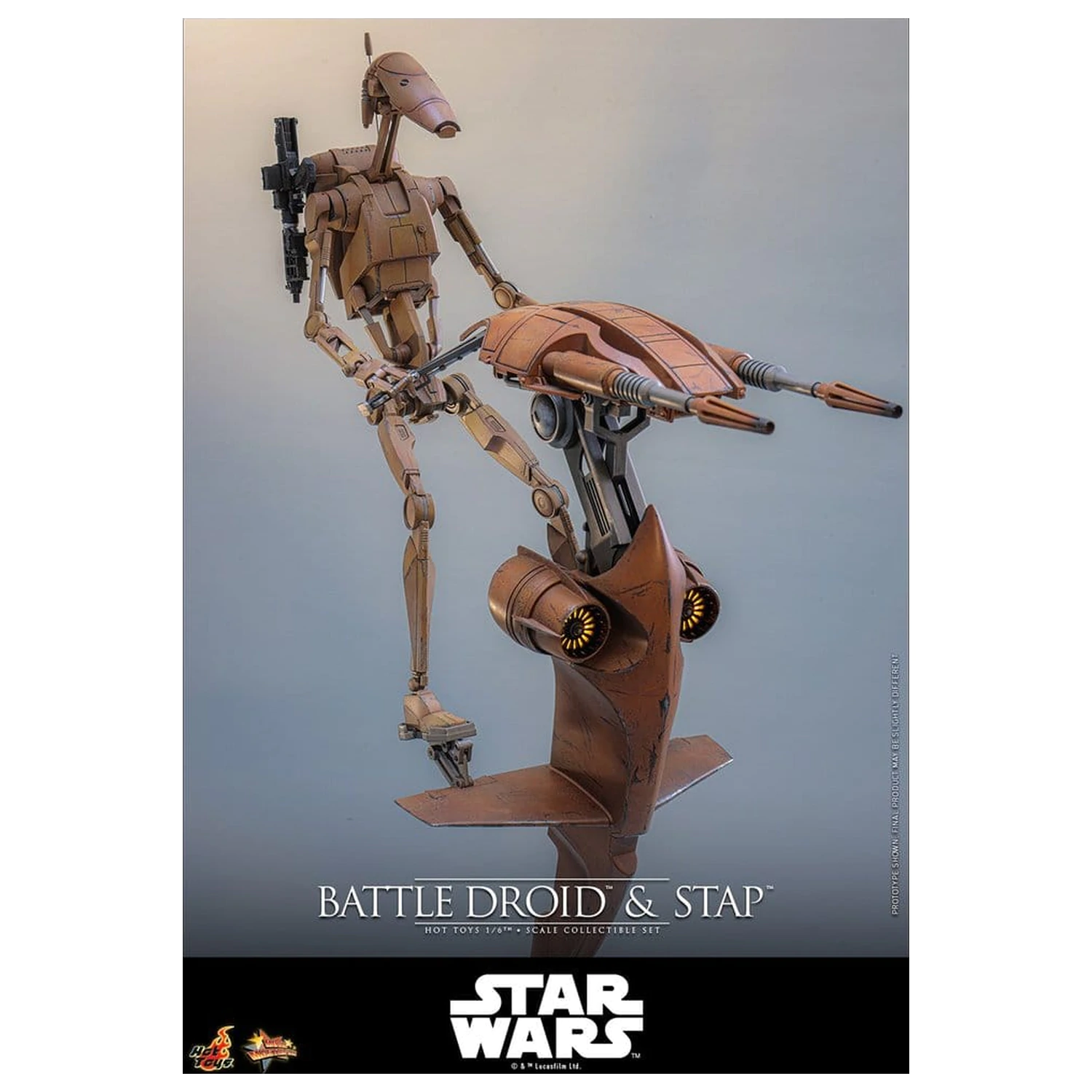 Star Wars: The Phantom Menace Movie Masterpiece Action Figure Set 1/6 Battle Droid & STAP 32 cm produktová fotografia