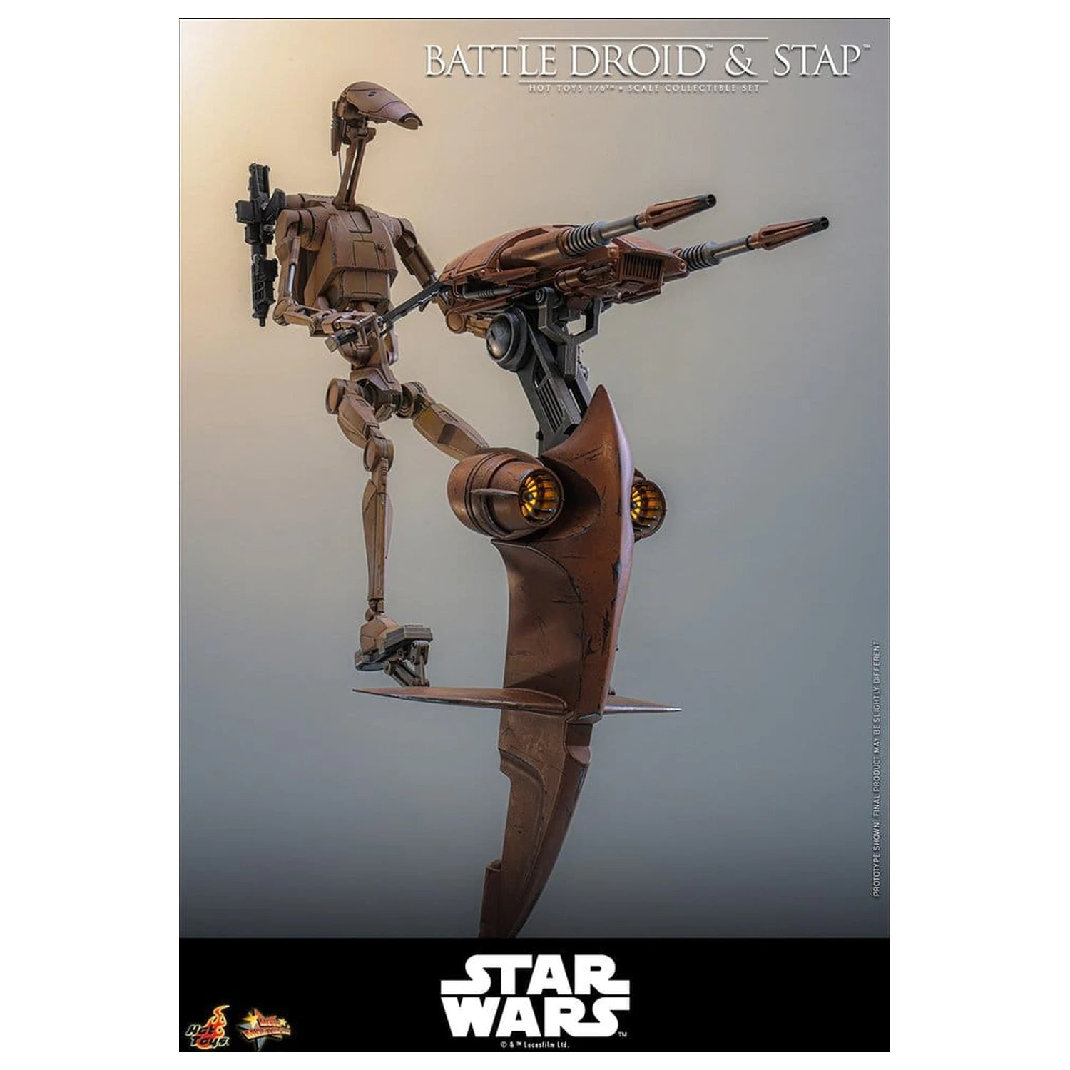 Star Wars: The Phantom Menace Movie Masterpiece Action Figure Set 1/6 Battle Droid & STAP 32 cm produktová fotografia