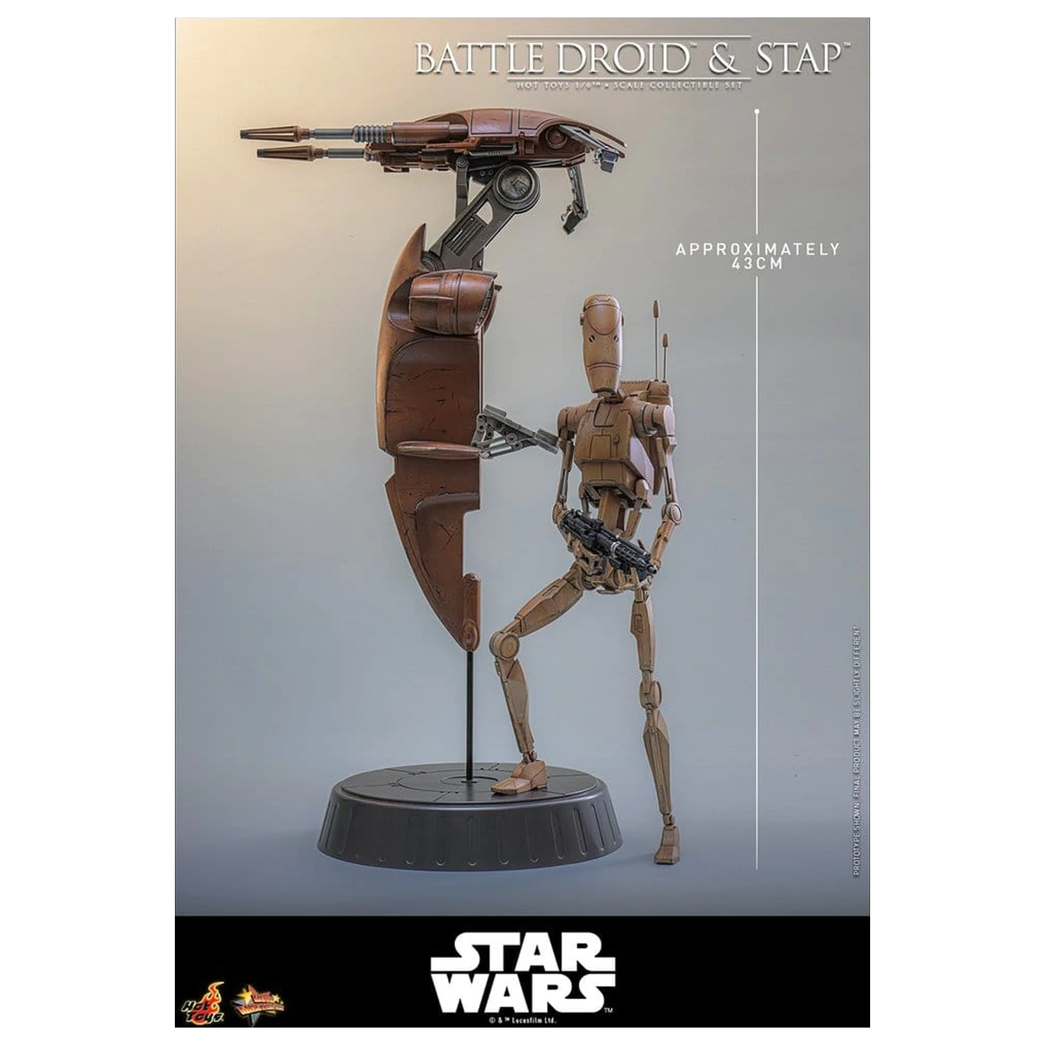 Star Wars: The Phantom Menace Movie Masterpiece Action Figure Set 1/6 Battle Droid & STAP 32 cm produktová fotografia
