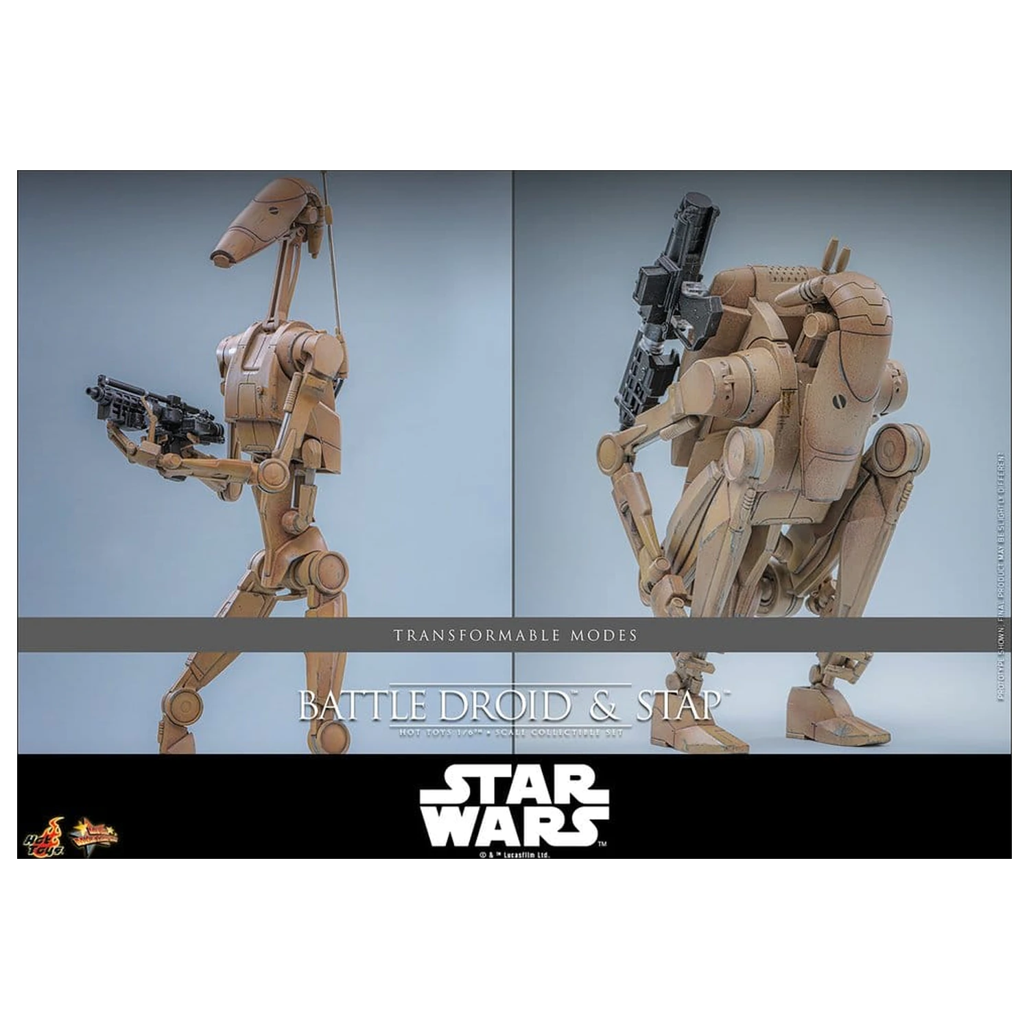 Star Wars: The Phantom Menace Movie Masterpiece Action Figure Set 1/6 Battle Droid & STAP 32 cm produktová fotografia