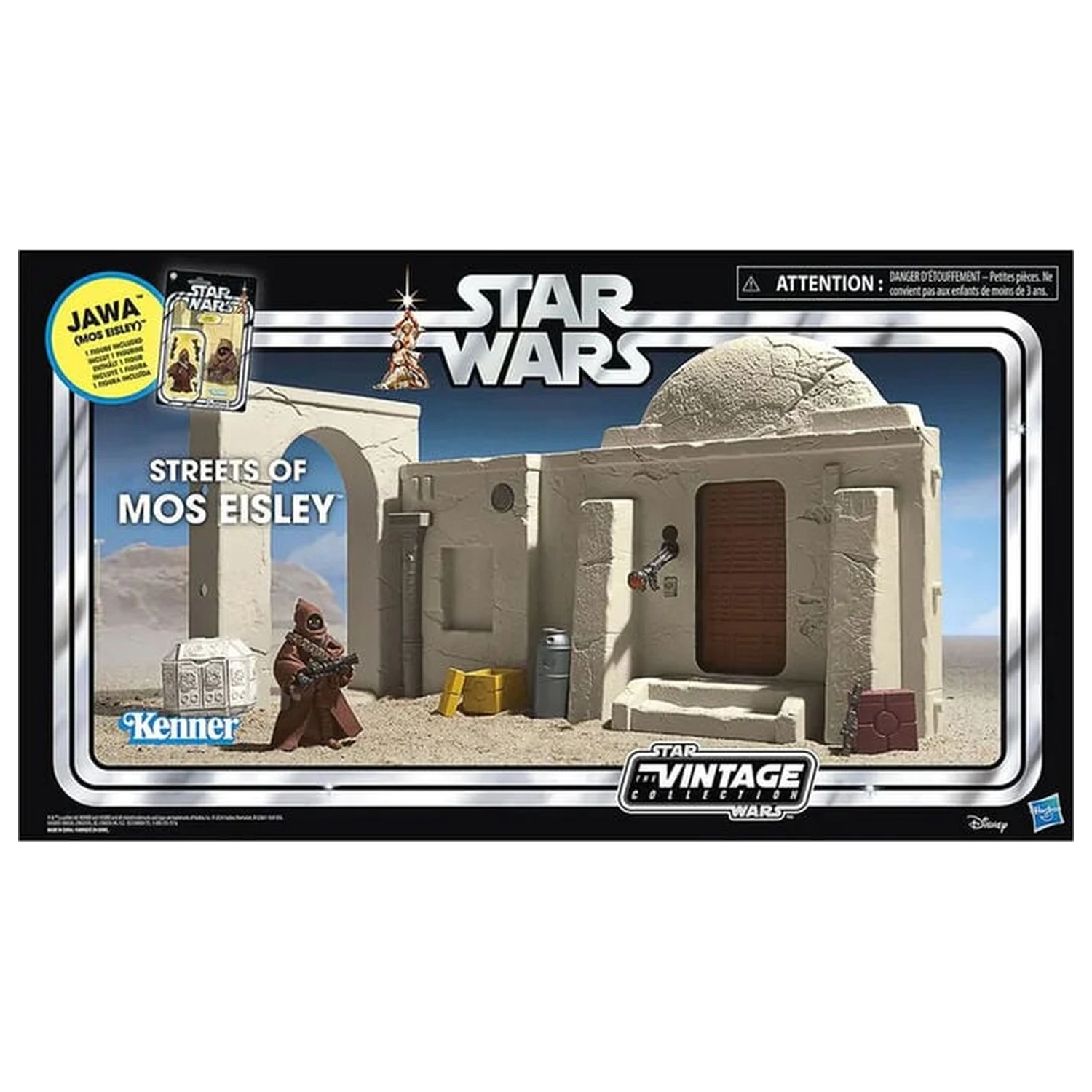 Star Wars Episode IV Vintage Collection herný set ulice Mos Eisley s akčnou figúrkou Jawa produktová fotografia
