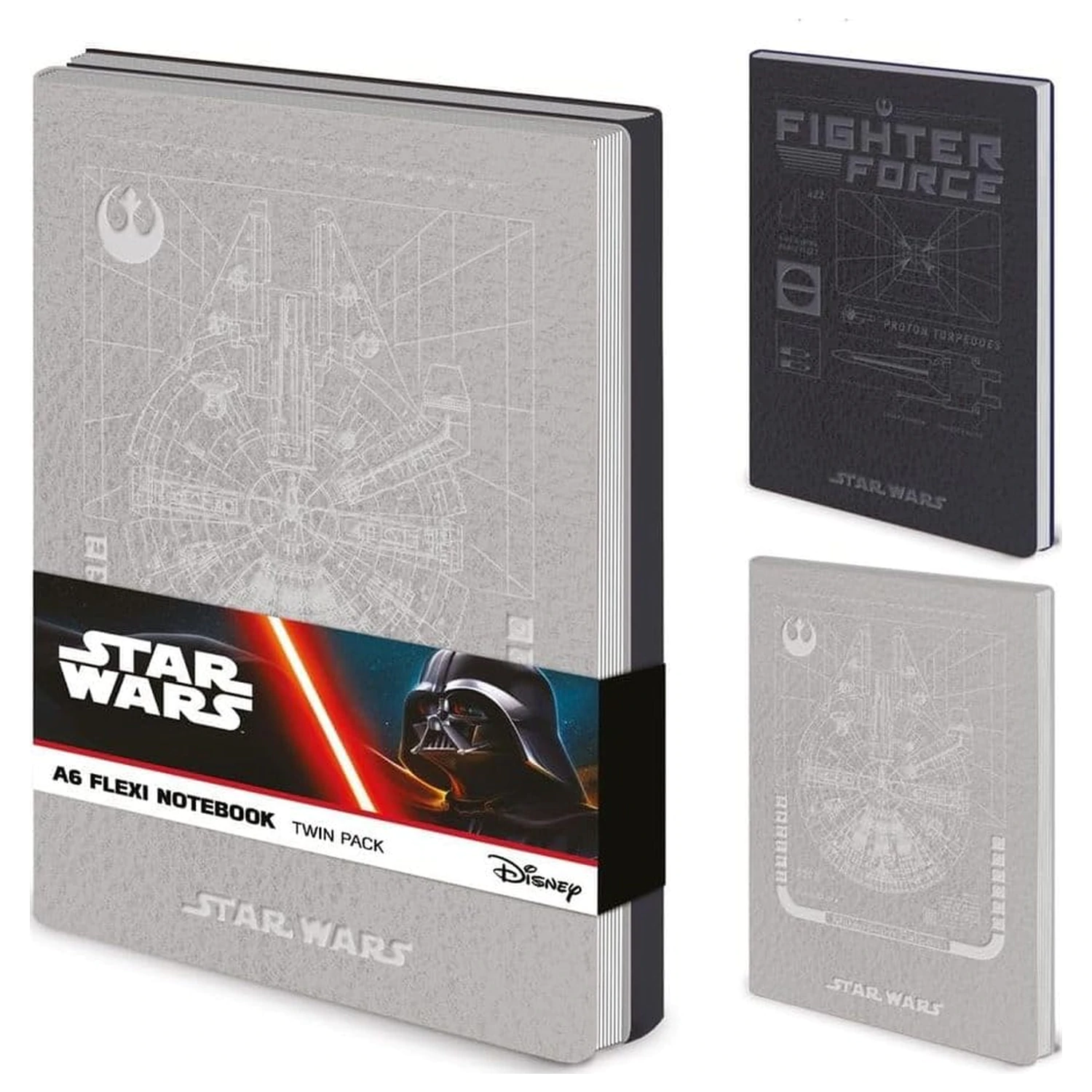 Star Wars A6 Flexi zápisník balenie dvoch kusov (Rebel) produktová fotografia