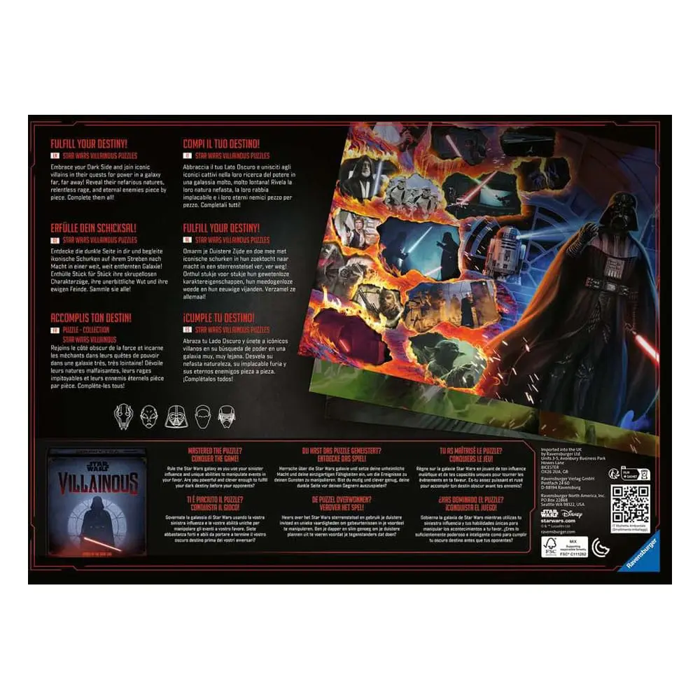Star Wars Villainous Puzzle S motívom Darth Vadera (1000 dielikov) produktová fotografia