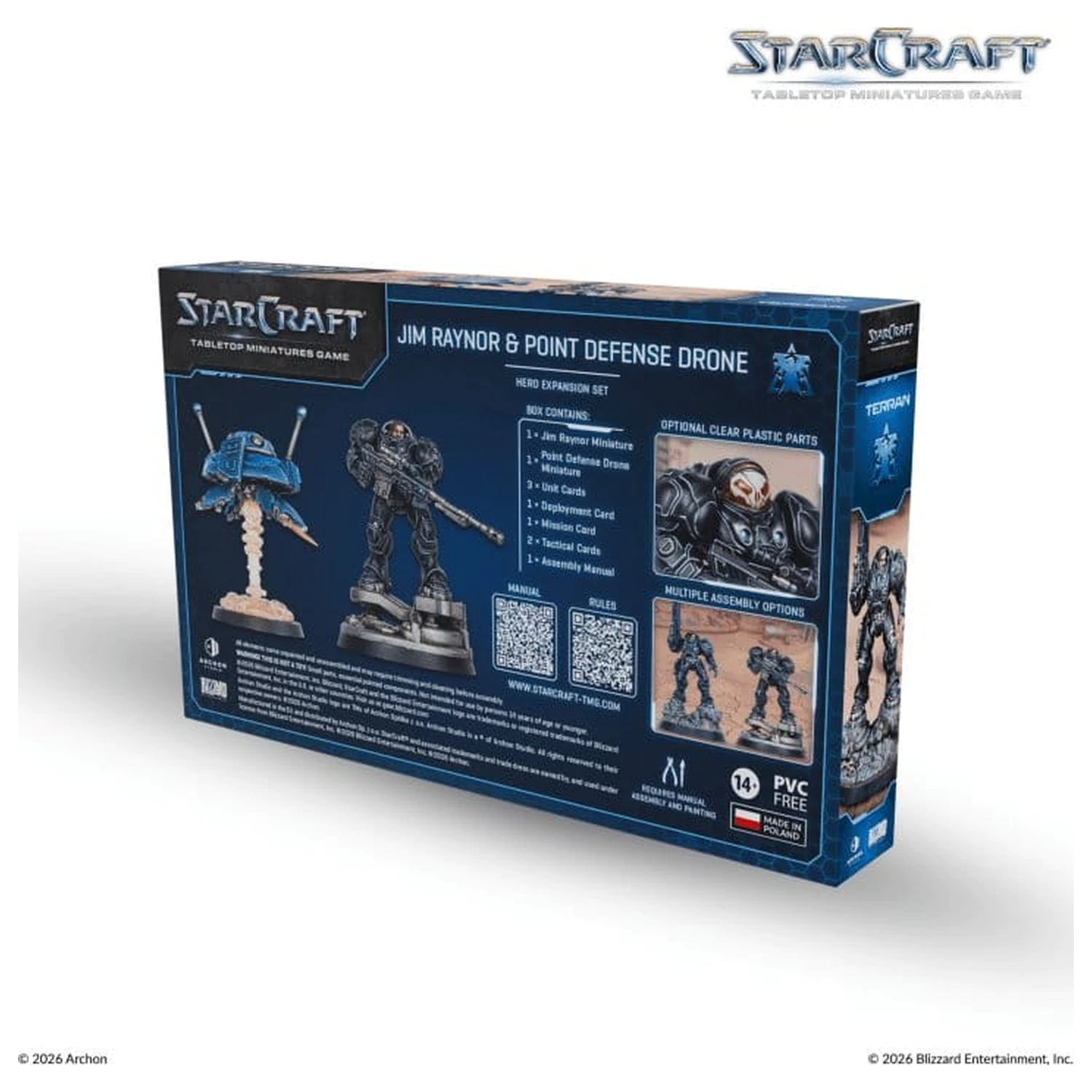 StarCraft TMG Hero Rozšírenie Set Terran: Jim Raynor & Point Defense Drone produktová fotografia