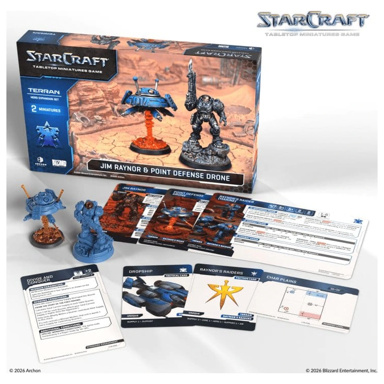 StarCraft TMG Hero Rozšírenie Set Terran: Jim Raynor & Point Defense Drone produktová fotografia