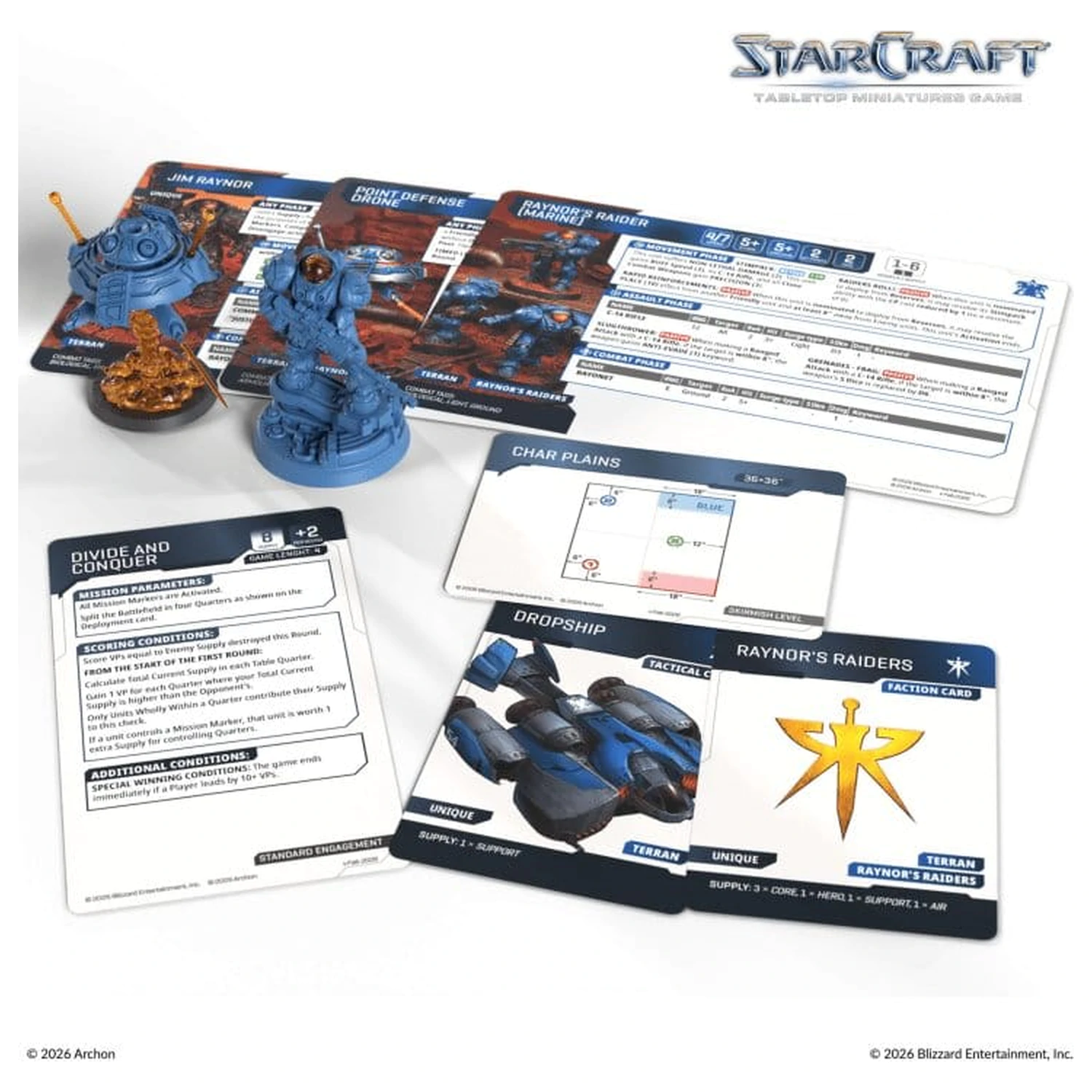 StarCraft TMG Hero Rozšírenie Set Terran: Jim Raynor & Point Defense Drone produktová fotografia