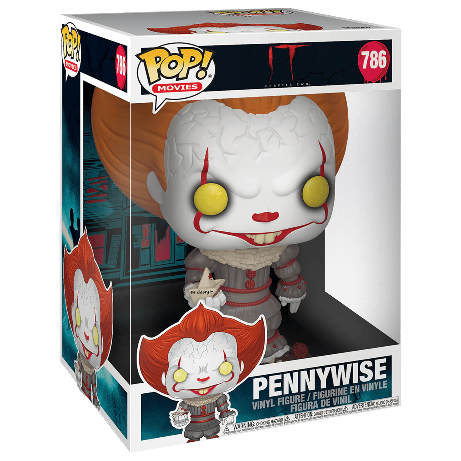 Stephen King's It 2 Super Sized POP! figúrka z vinylu Pennywise s loďkou 25 cm produktová fotografia