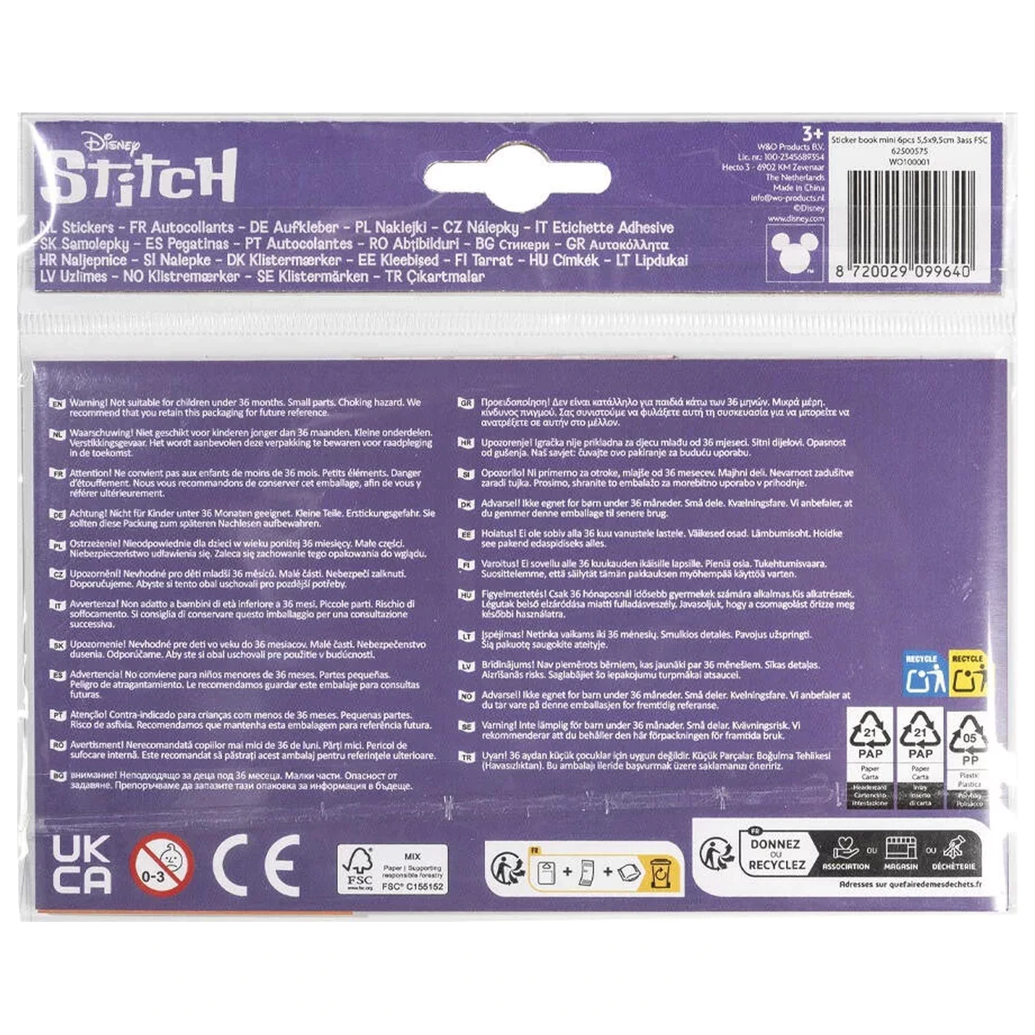 Stitch Aliens Mini sada nálepiek, 6 kusov produktová fotografia