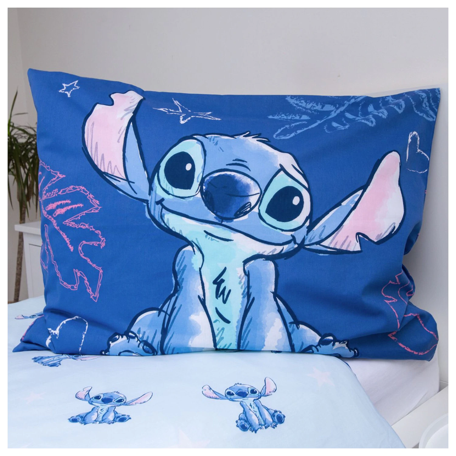 Stitch Aloha Blue obliečka na prikrývku produktová fotografia