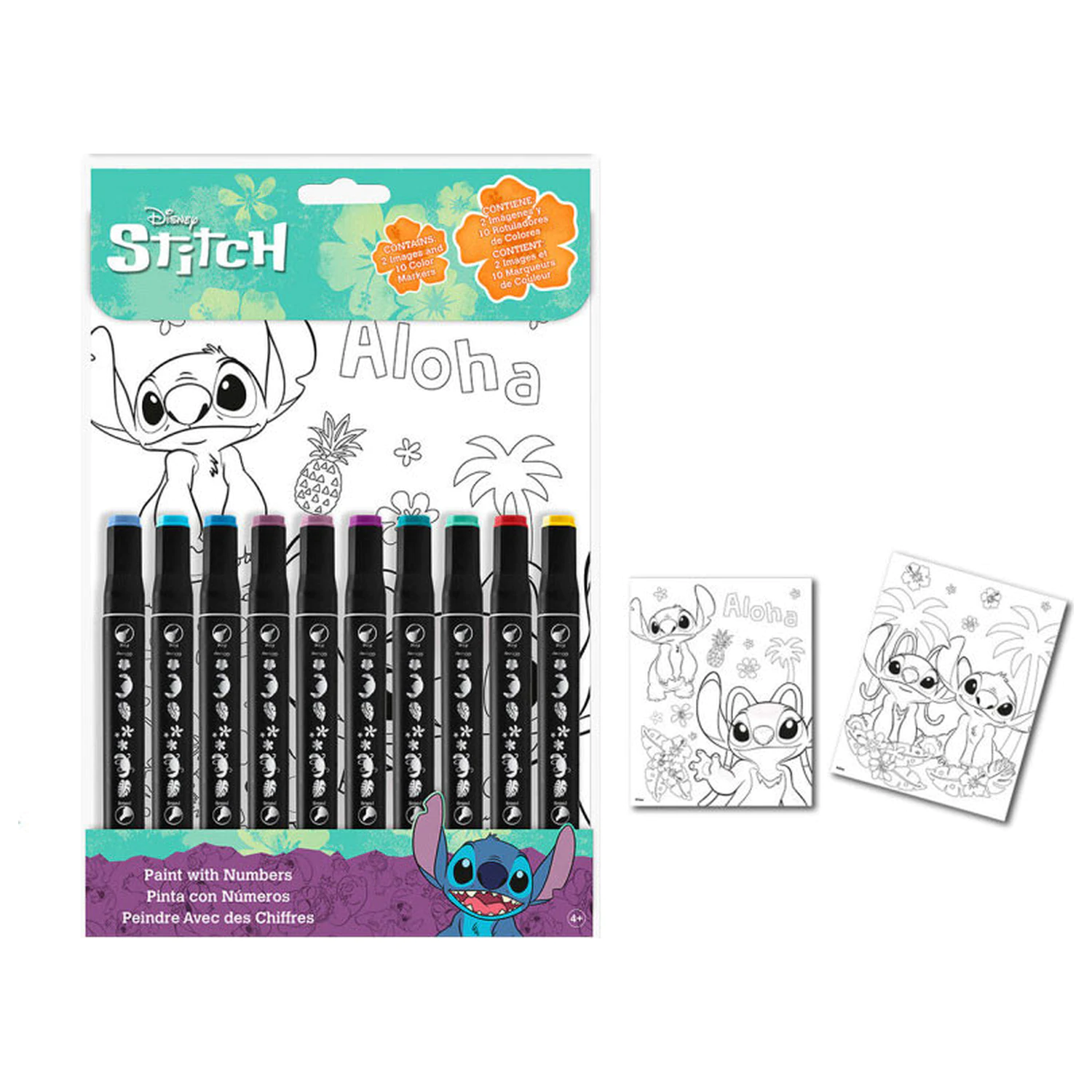 Lilo and Stitch Aloha omaľovánka s číslami produktová fotografia