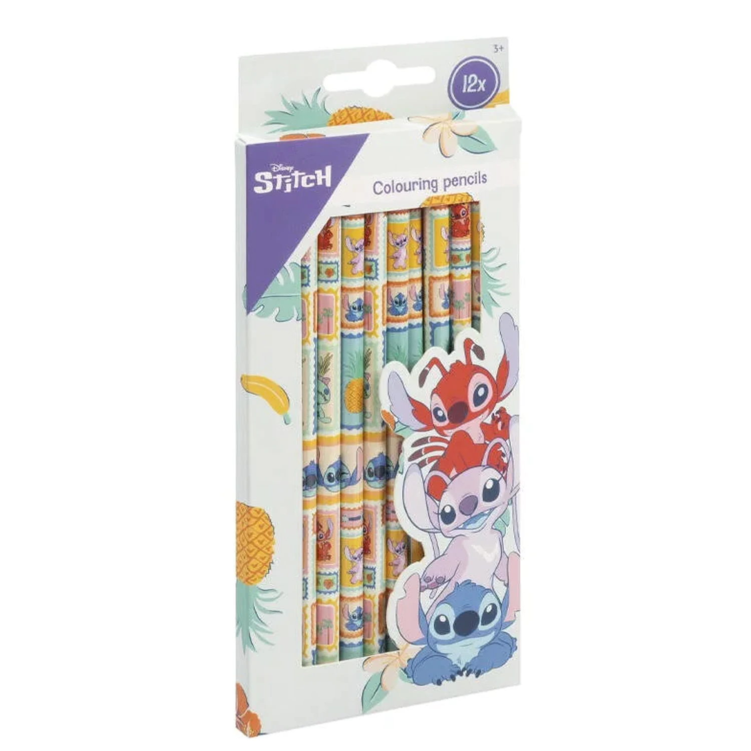 Stitch Aloha súprava farebných ceruziek, 12 kusov produktová fotografia