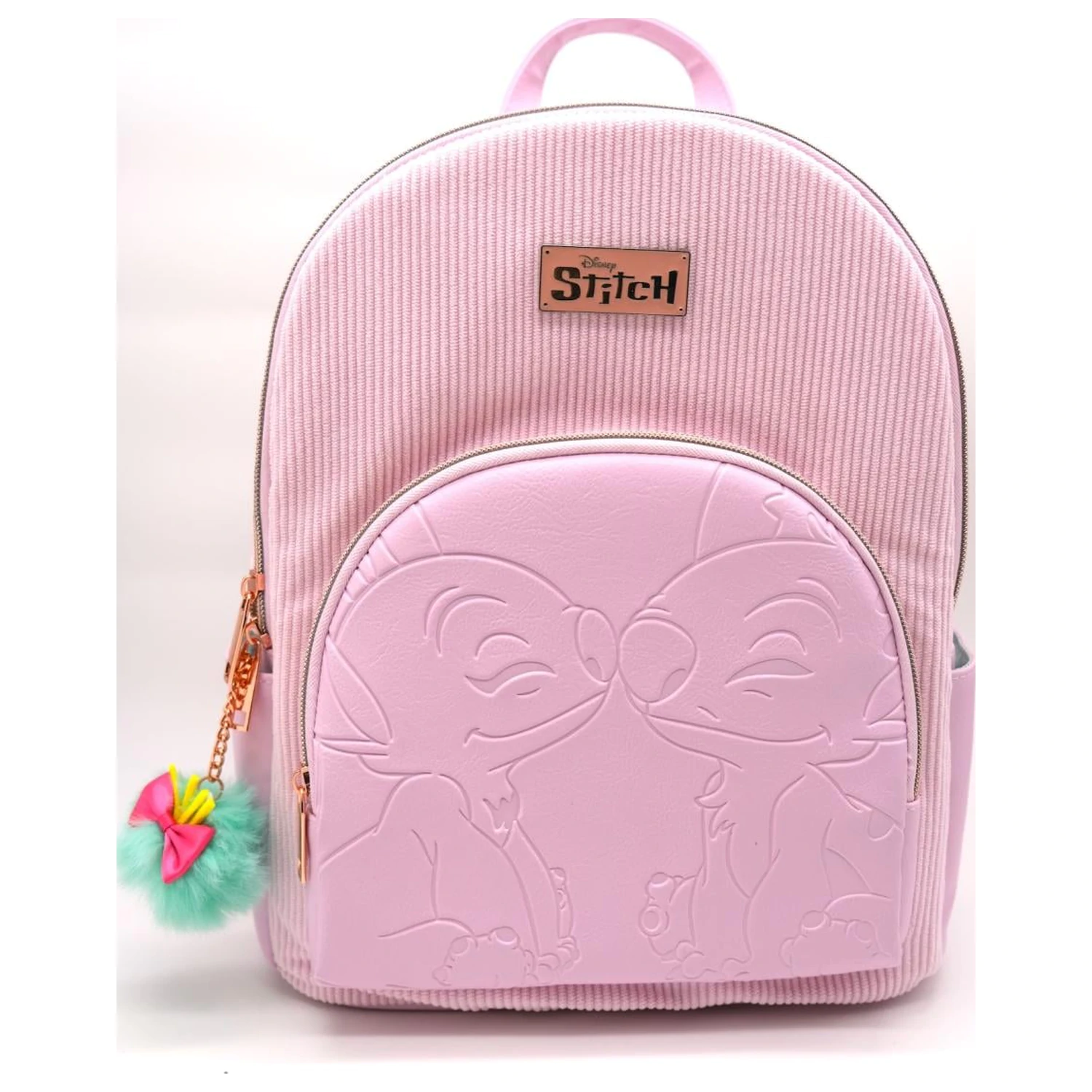 Stitch & Angel Fashion Duo ružový menčestrový batoh 32x25x14cm produktová fotografia