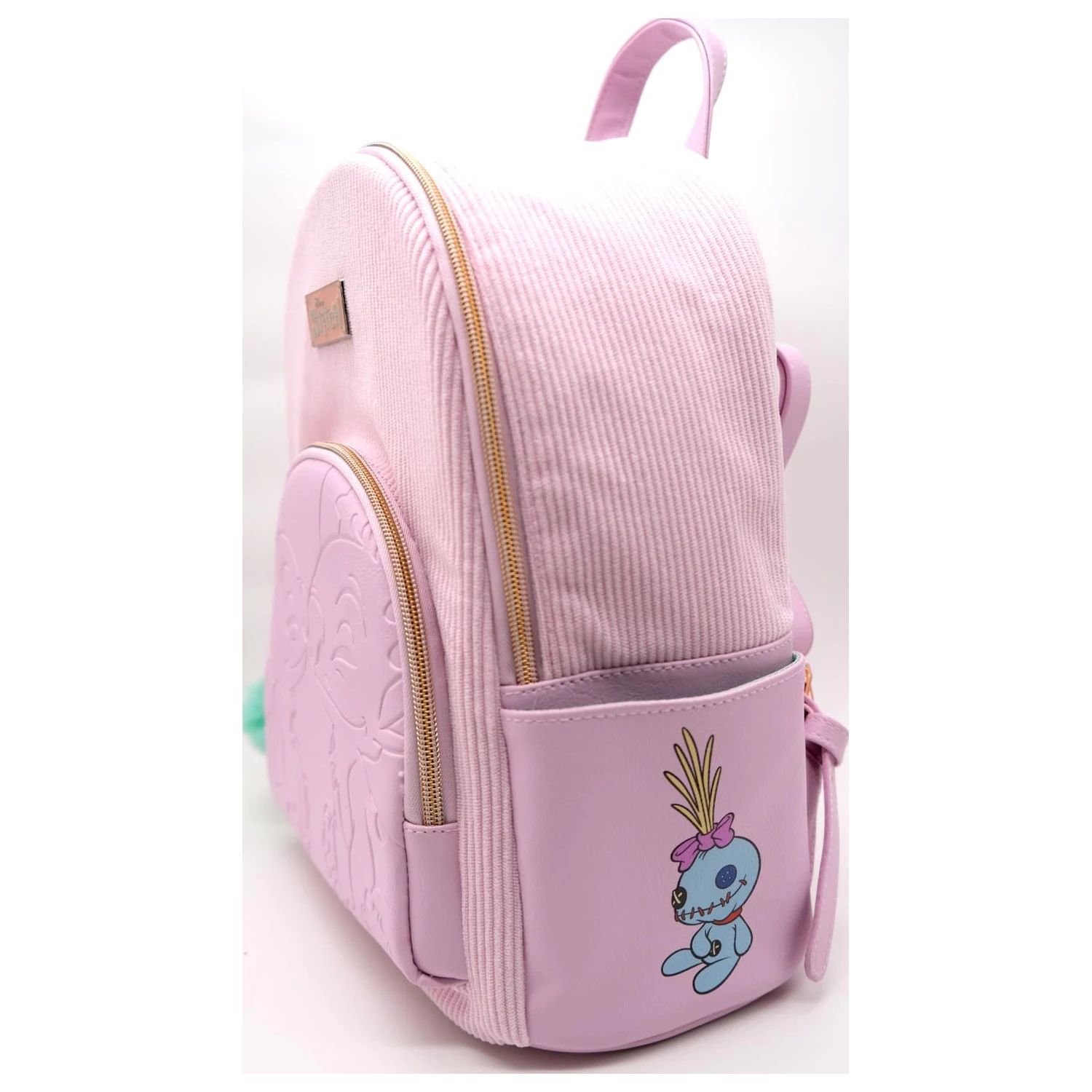 Stitch & Angel Fashion Duo ružový menčestrový batoh 32x25x14cm produktová fotografia
