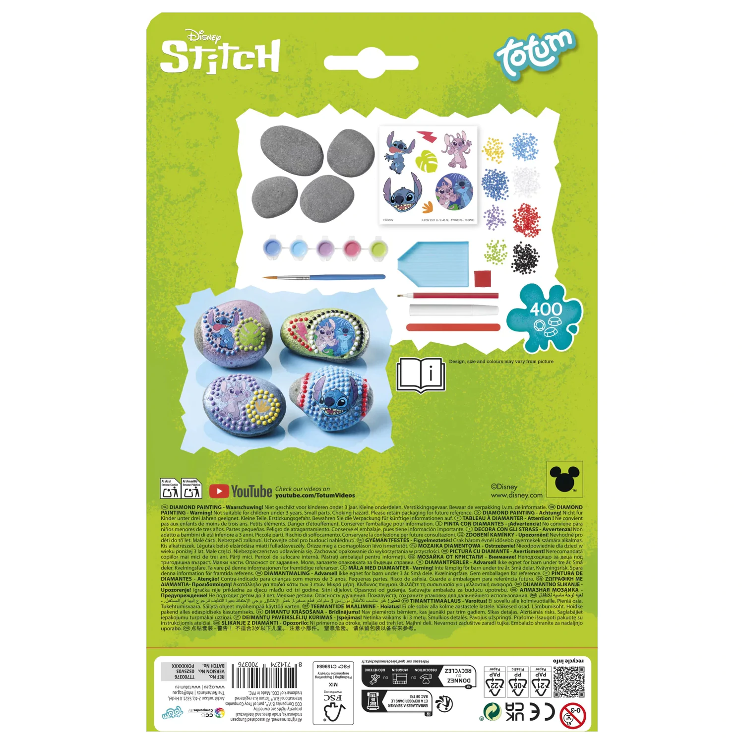 Stitch Angel Pebble Decorating Kit so samolepkou produktová fotografia