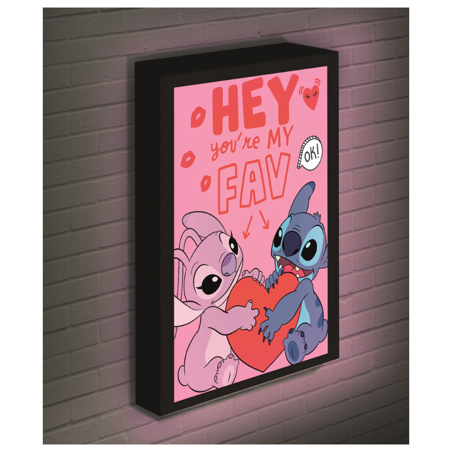 Stitch & Angel Love Light plátno 40x30 cm produktová fotografia
