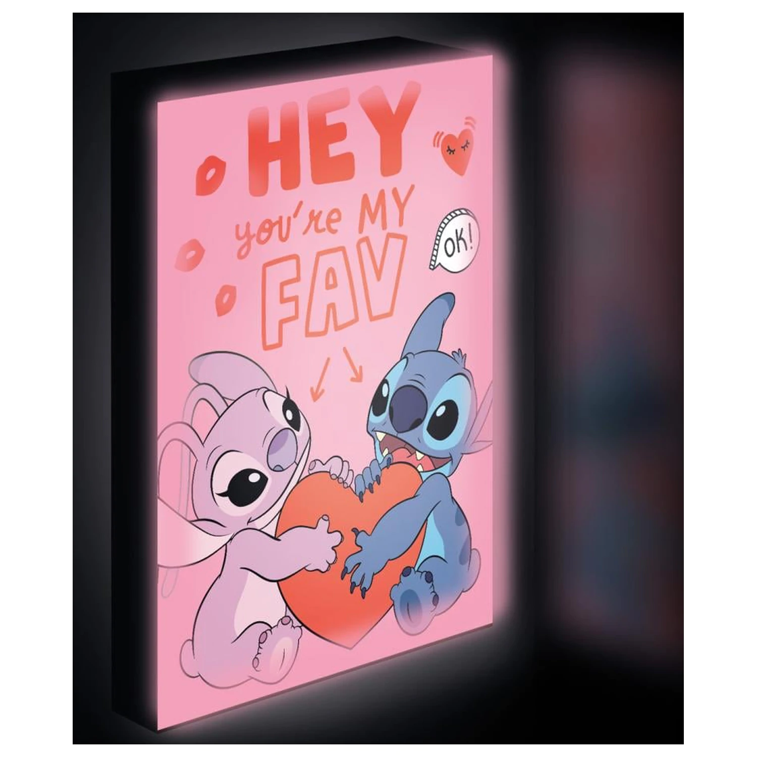 Stitch & Angel Love Light plátno 40x30 cm produktová fotografia