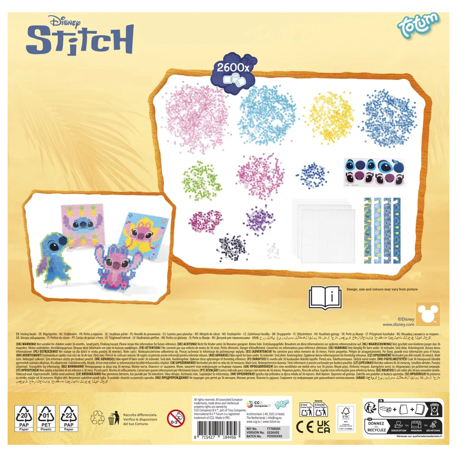 Stitch Angel nažehľovací korálkový kreatívny set produktová fotografia