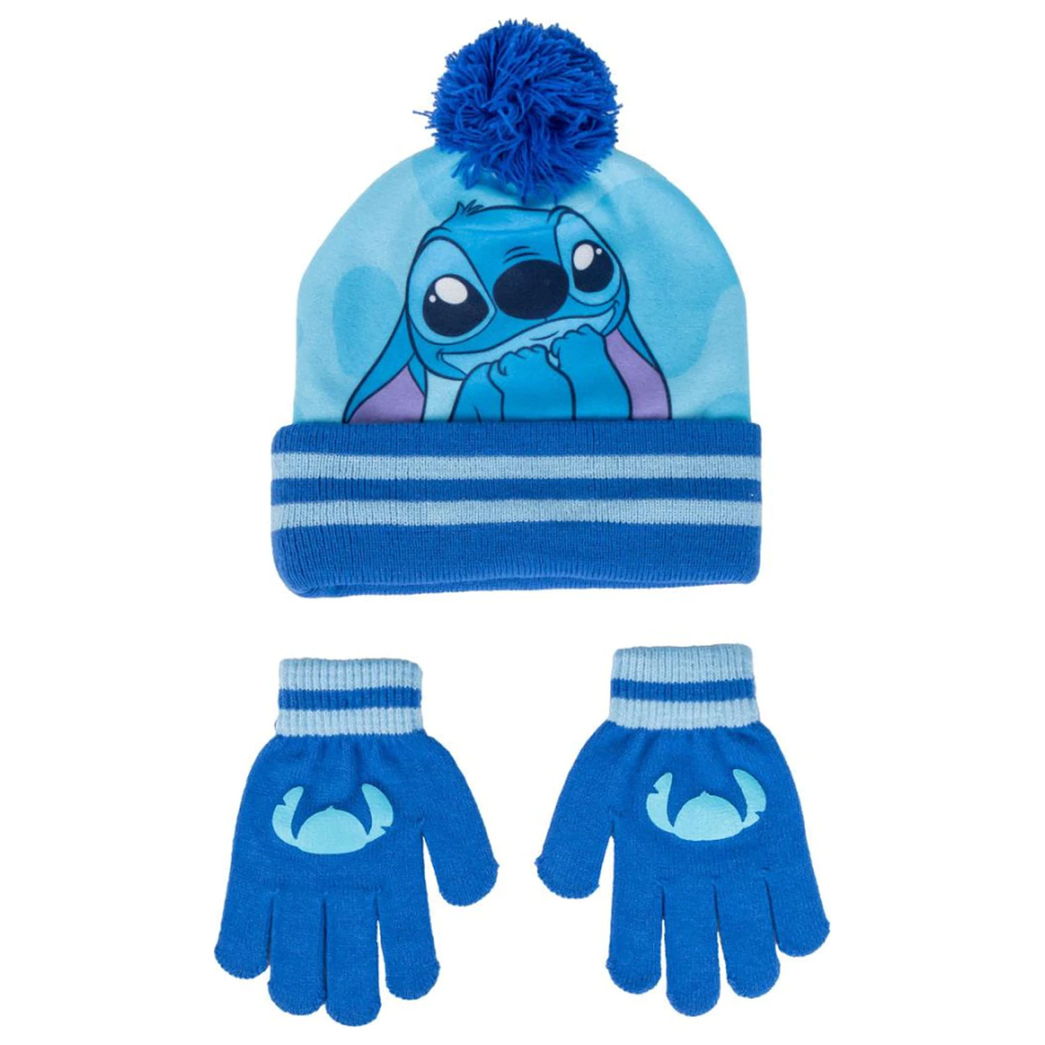 Stitch modrá detská čiapka + sada rukavíc produktová fotografia