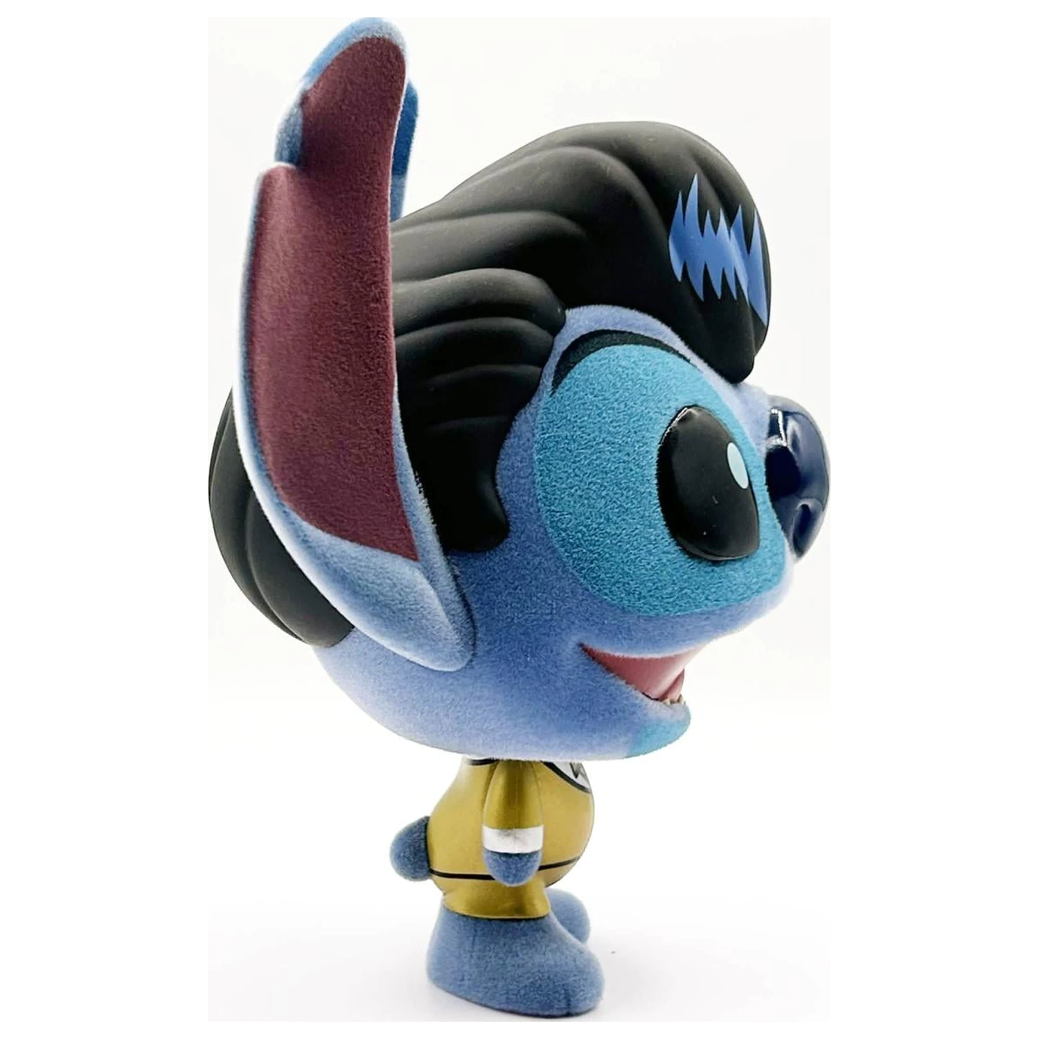 Stitch Elvis Gold Suit Bhunny Flocked vinylová figúrka produktová fotografia