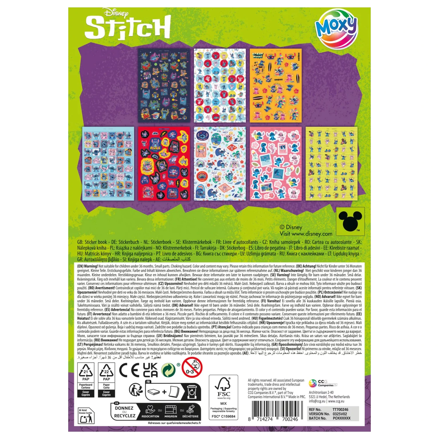 Stitch Extrovert balenie nálepiek, 8 listov produktová fotografia